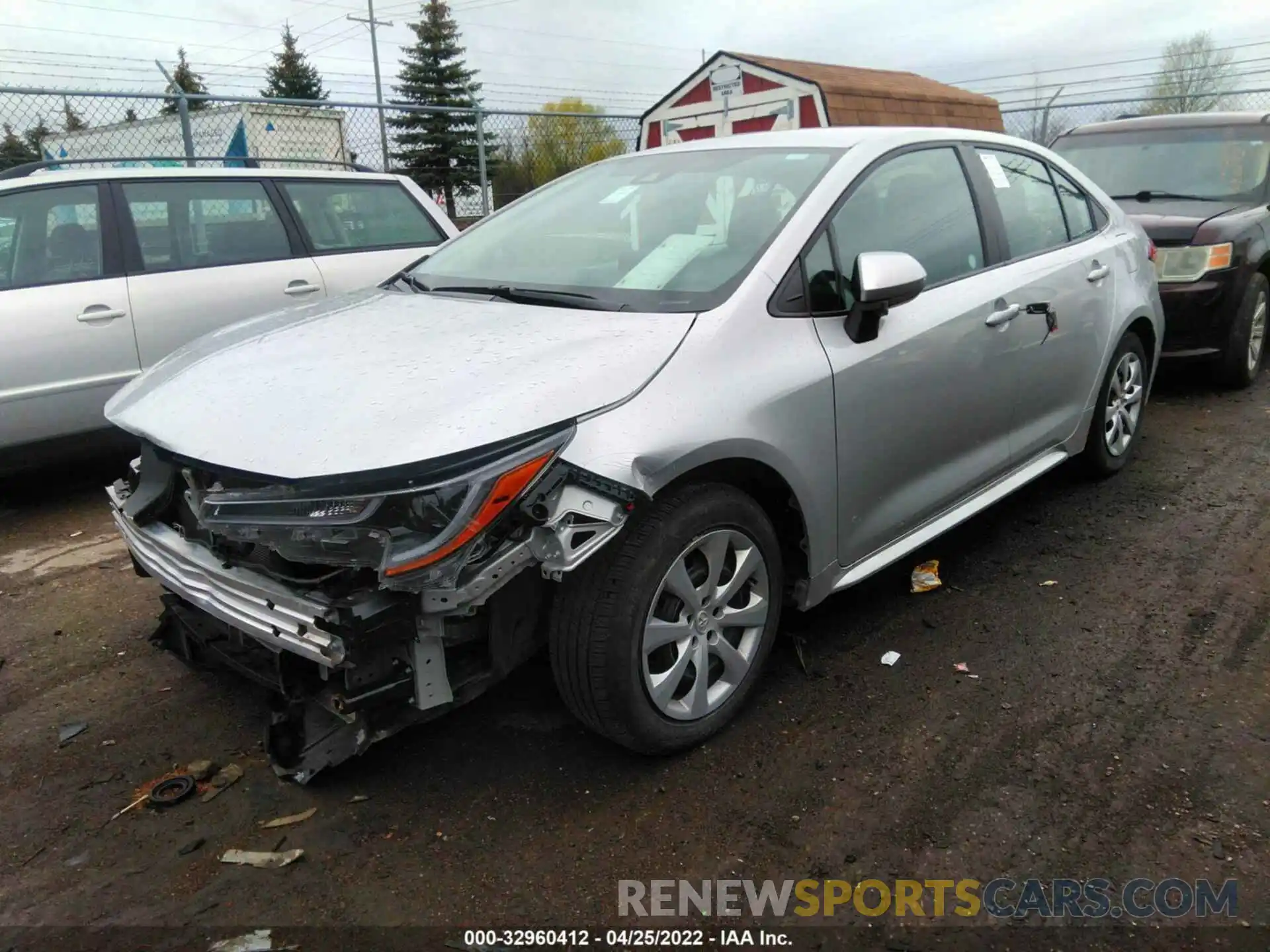 2 Photograph of a damaged car 5YFEPMAE6MP198145 TOYOTA COROLLA 2021