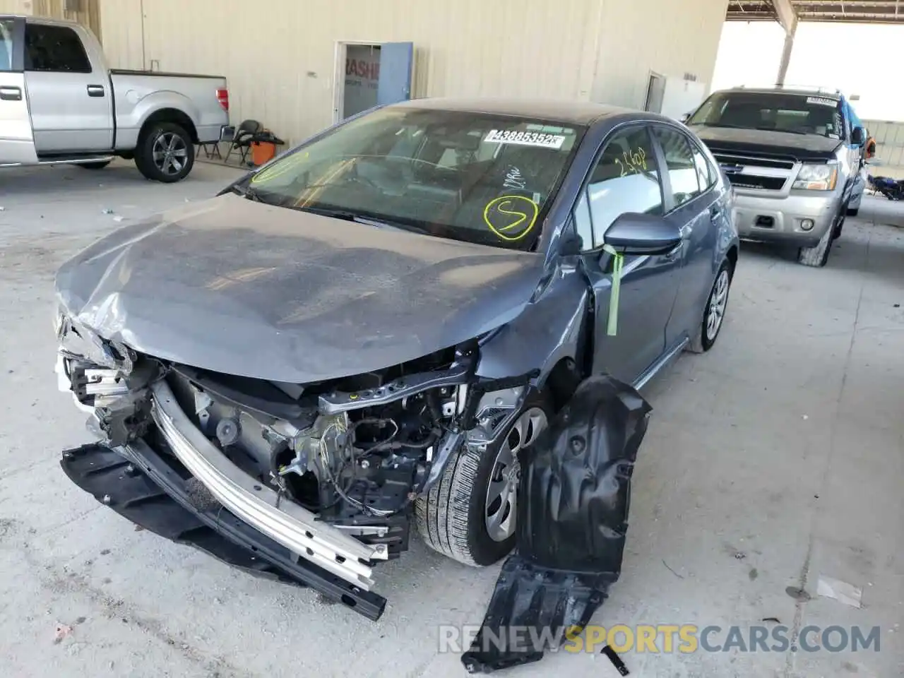 2 Photograph of a damaged car 5YFEPMAE6MP200816 TOYOTA COROLLA 2021