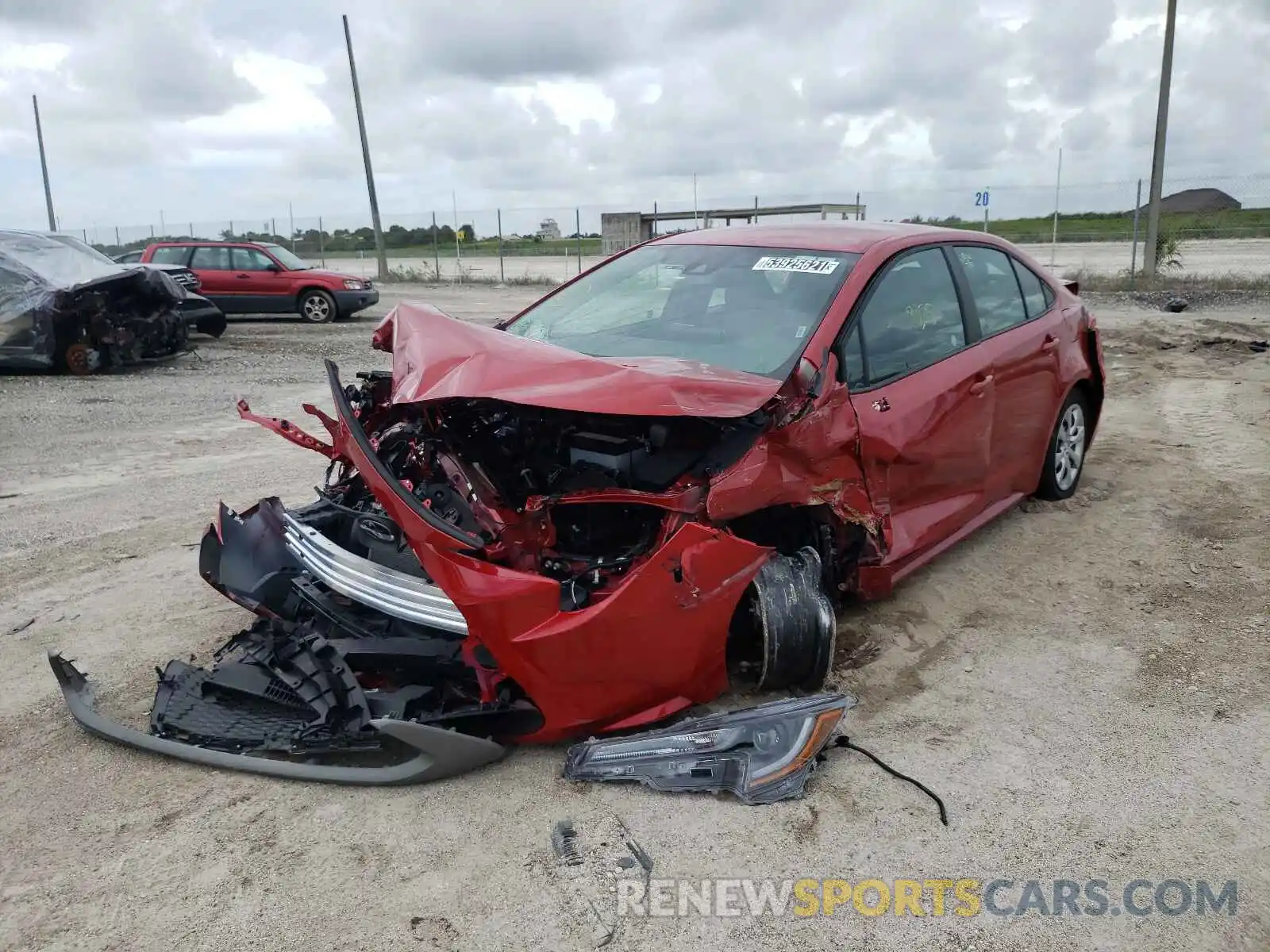 2 Photograph of a damaged car 5YFEPMAE6MP201190 TOYOTA COROLLA 2021