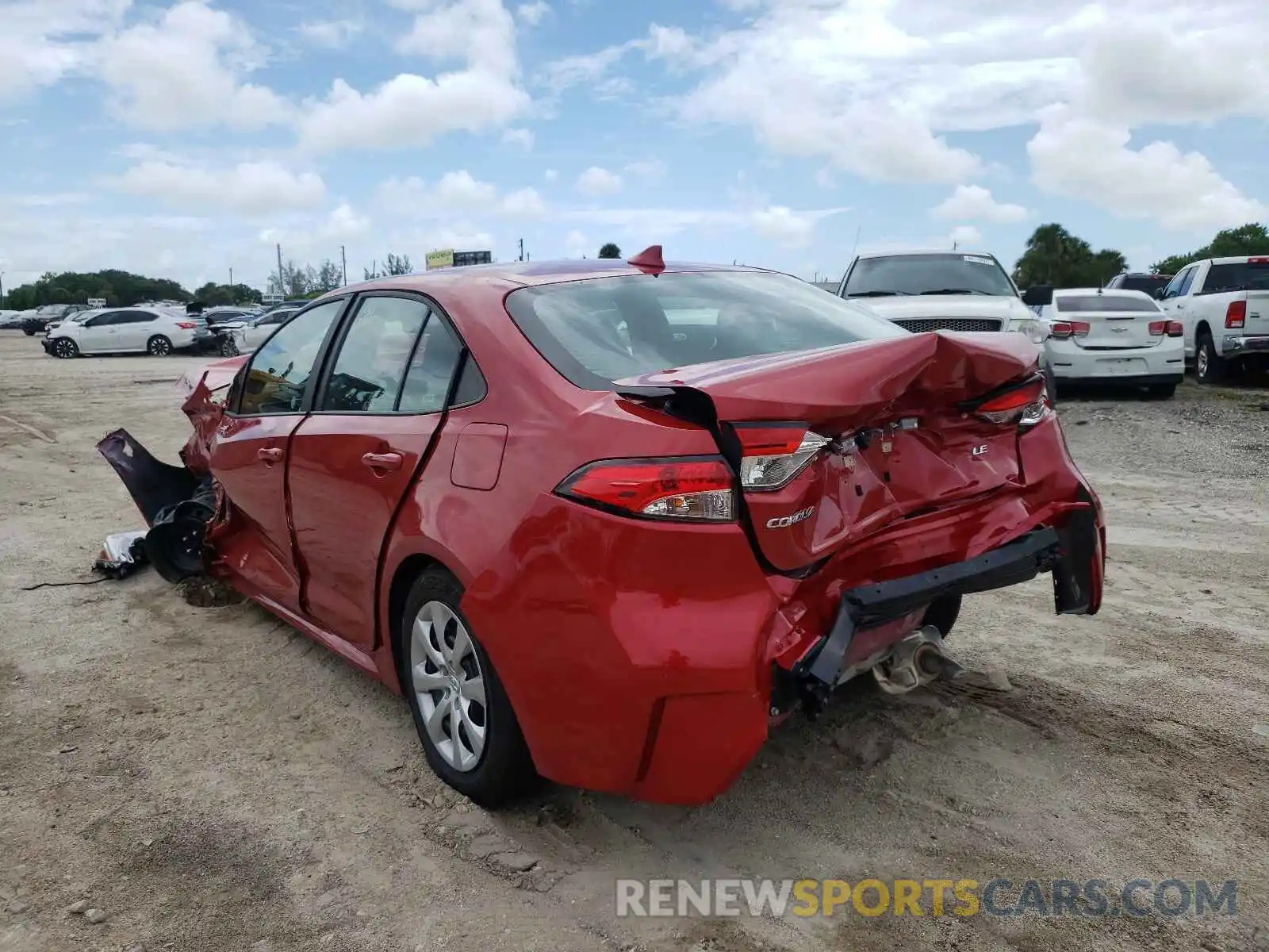 3 Photograph of a damaged car 5YFEPMAE6MP201190 TOYOTA COROLLA 2021