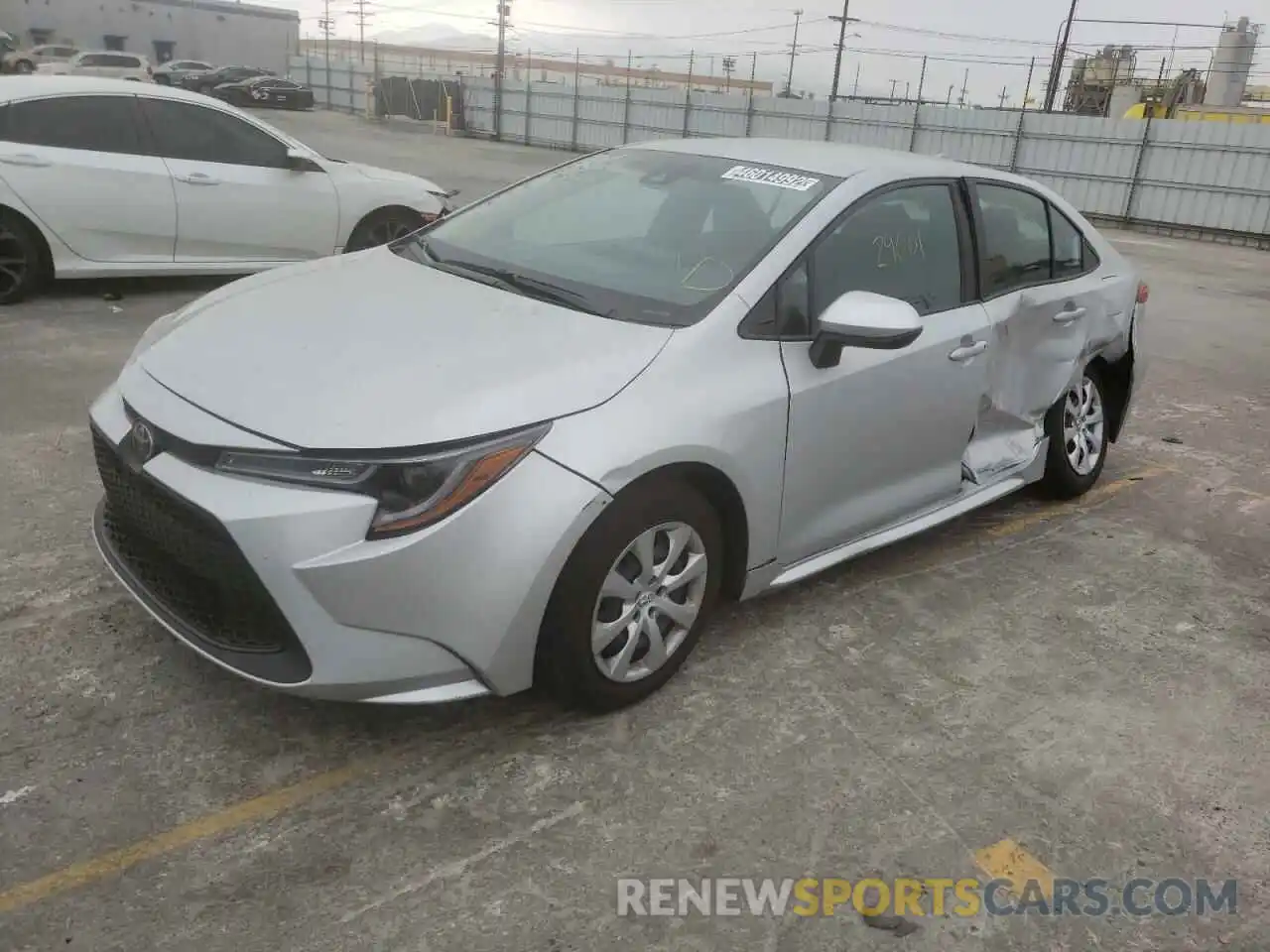 2 Photograph of a damaged car 5YFEPMAE6MP203635 TOYOTA COROLLA 2021