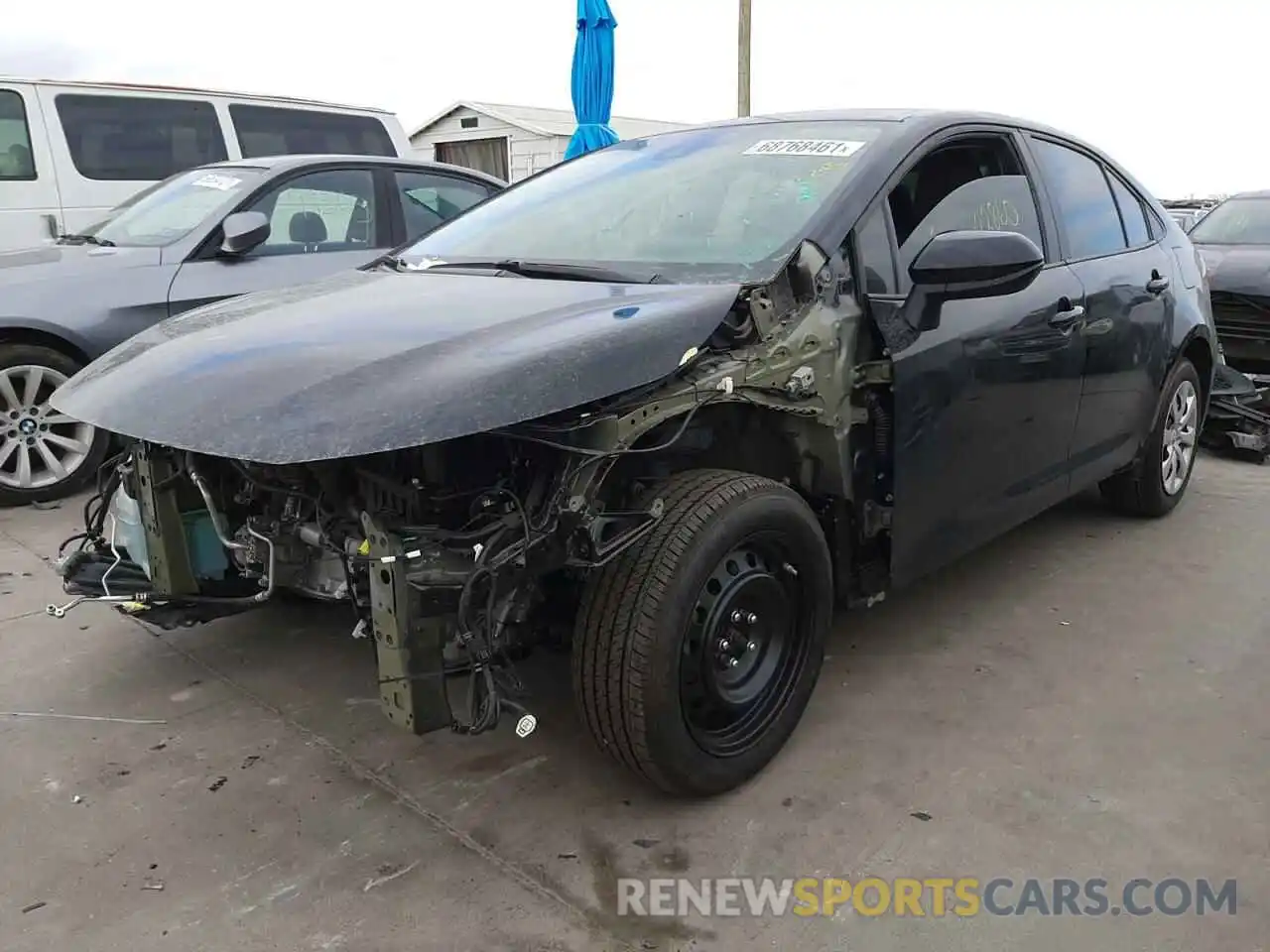 2 Photograph of a damaged car 5YFEPMAE6MP204316 TOYOTA COROLLA 2021