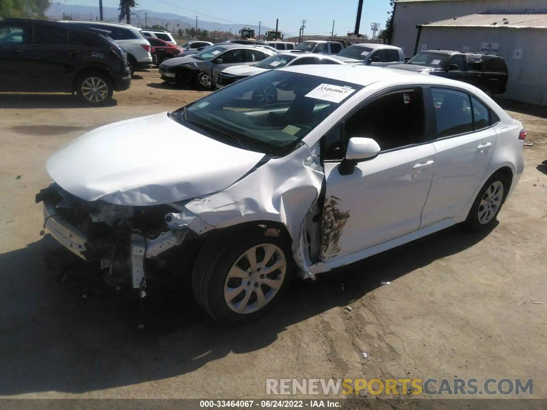 2 Photograph of a damaged car 5YFEPMAE6MP206499 TOYOTA COROLLA 2021