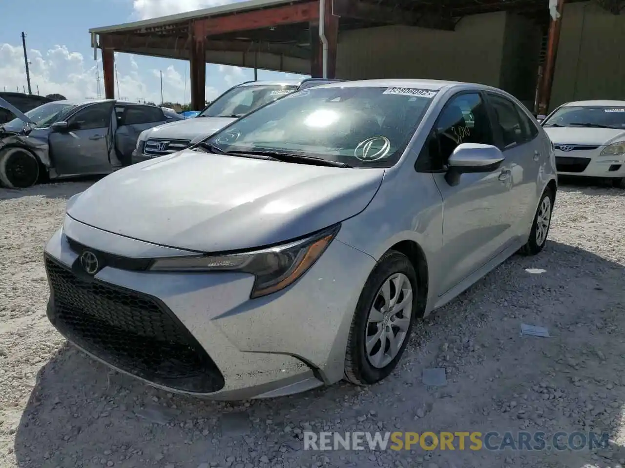 2 Photograph of a damaged car 5YFEPMAE6MP206664 TOYOTA COROLLA 2021