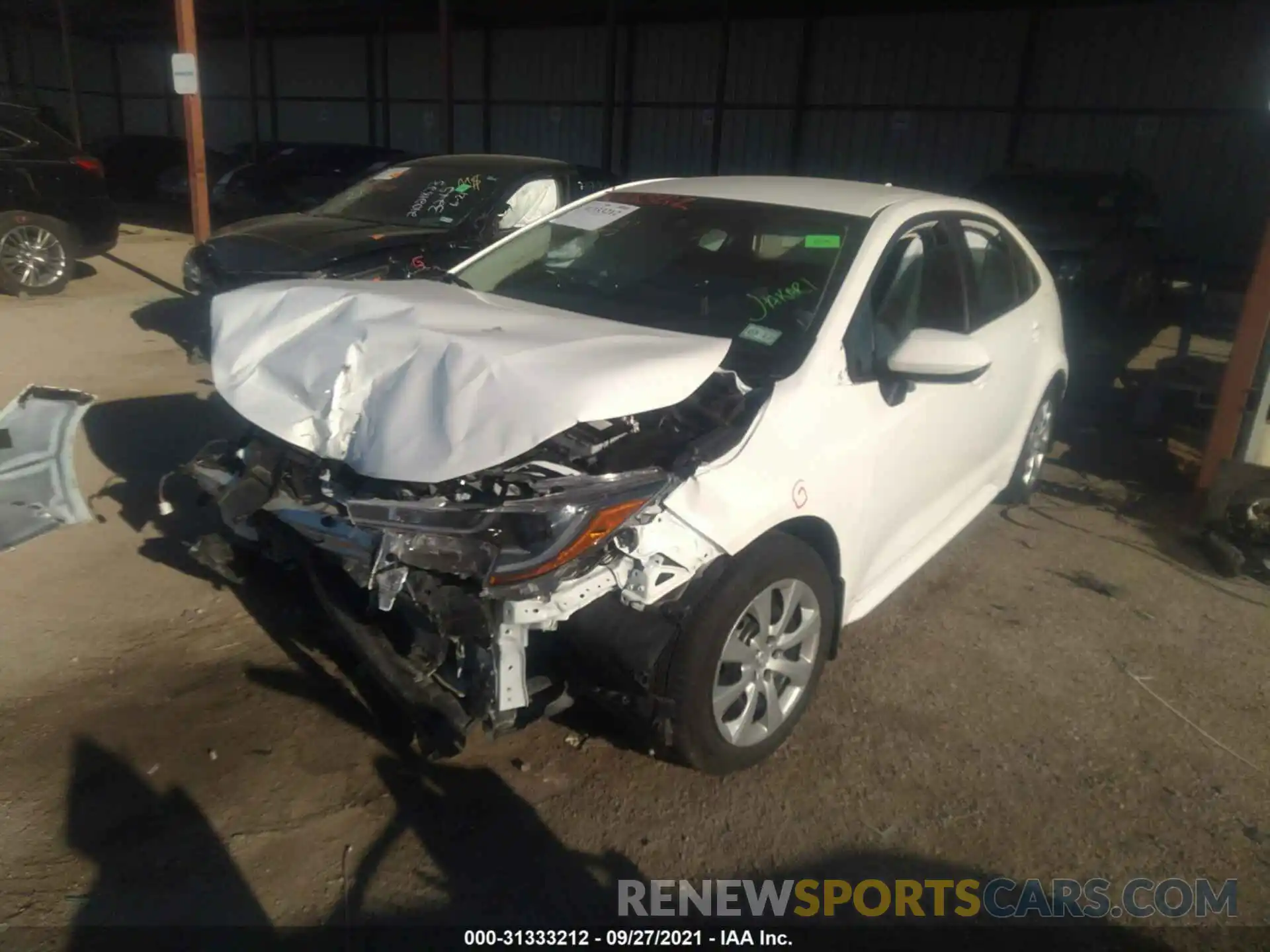 2 Photograph of a damaged car 5YFEPMAE6MP208401 TOYOTA COROLLA 2021