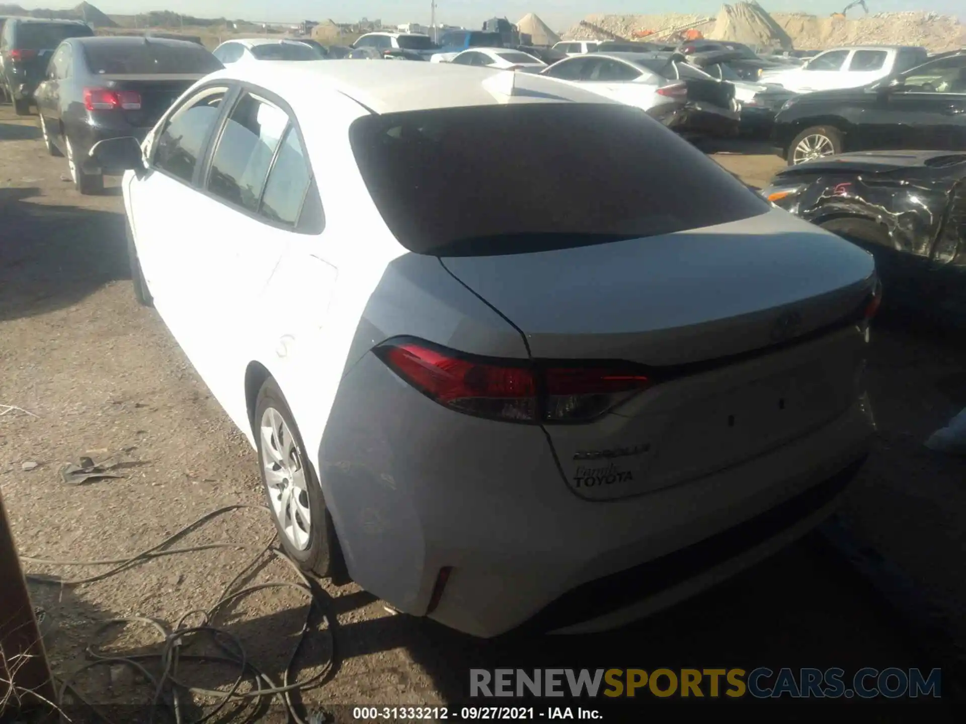 3 Photograph of a damaged car 5YFEPMAE6MP208401 TOYOTA COROLLA 2021