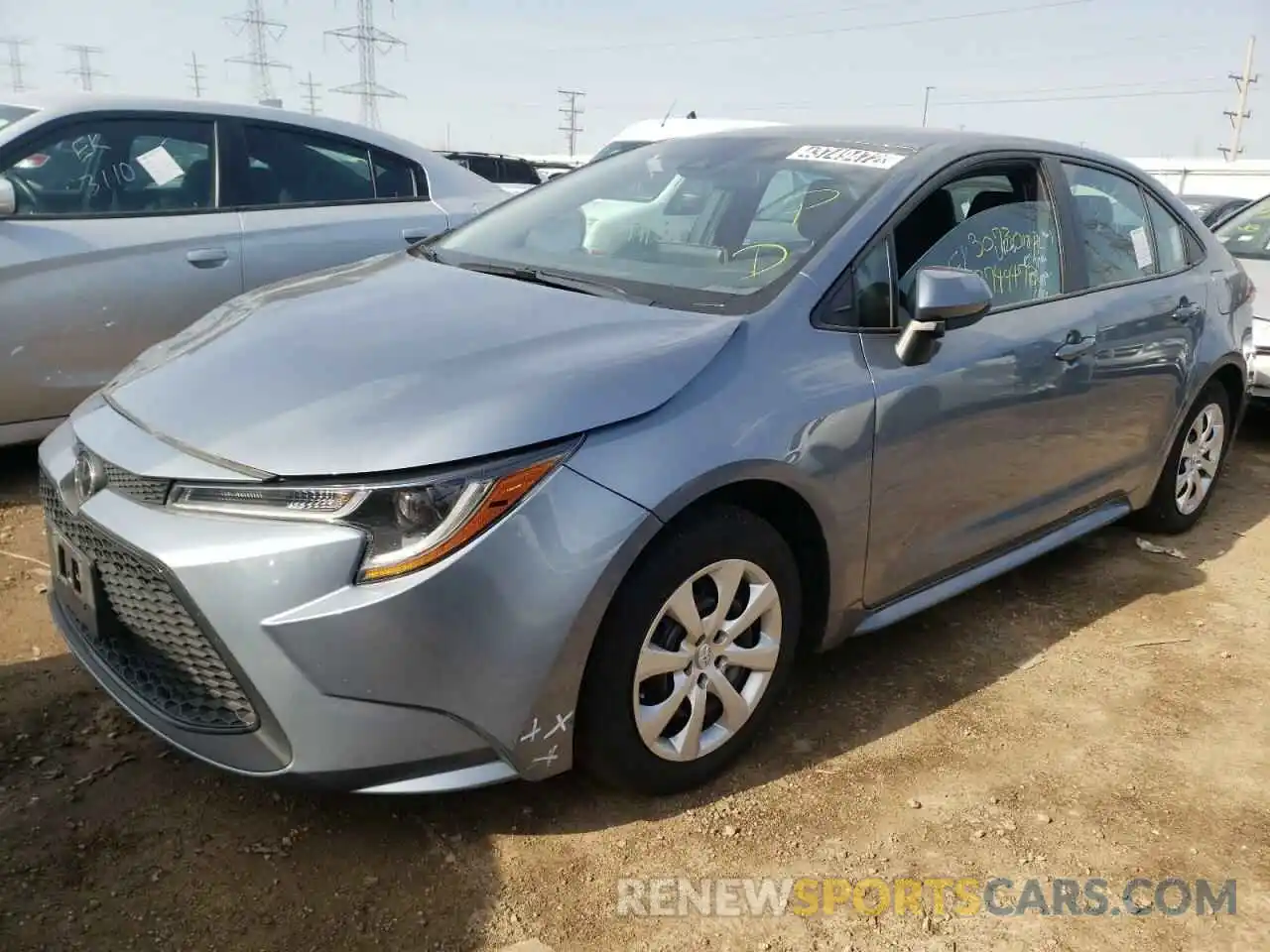 2 Photograph of a damaged car 5YFEPMAE6MP209595 TOYOTA COROLLA 2021