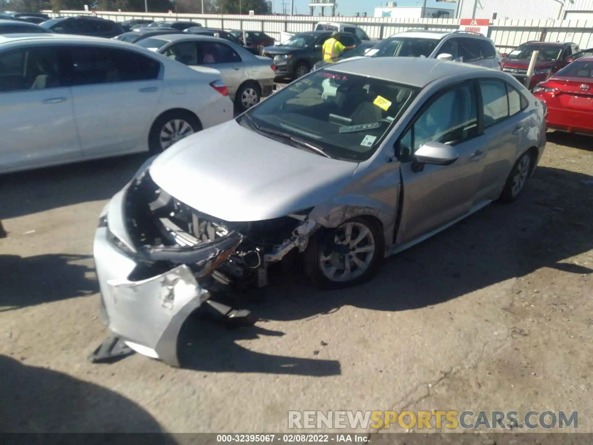 2 Photograph of a damaged car 5YFEPMAE6MP212674 TOYOTA COROLLA 2021