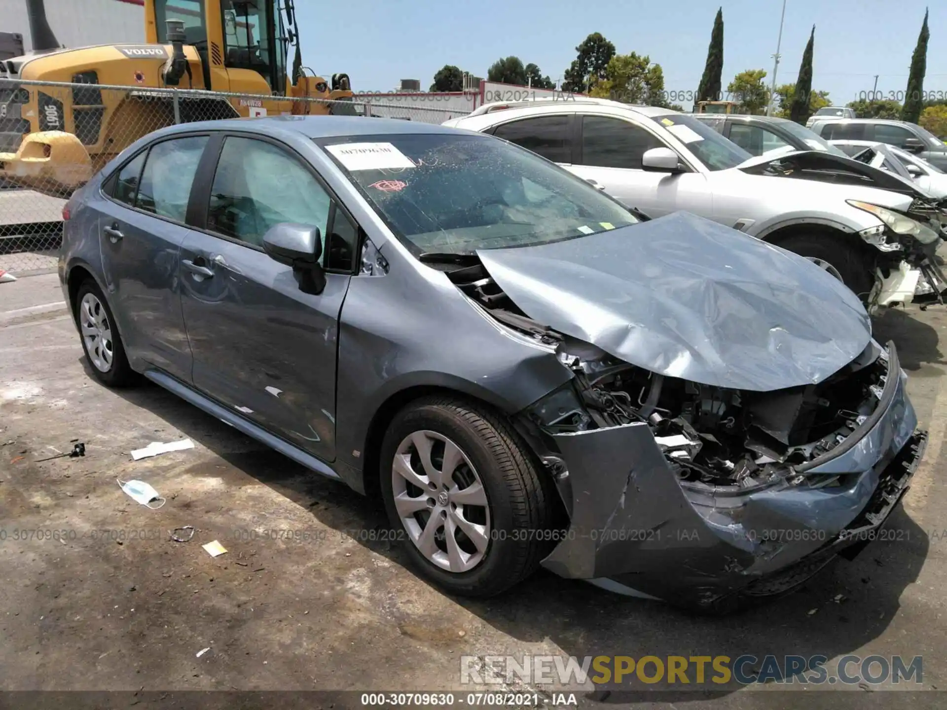 1 Photograph of a damaged car 5YFEPMAE6MP214330 TOYOTA COROLLA 2021