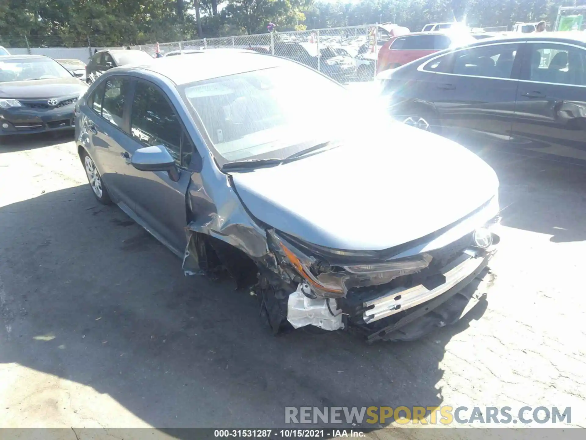 1 Photograph of a damaged car 5YFEPMAE6MP214571 TOYOTA COROLLA 2021