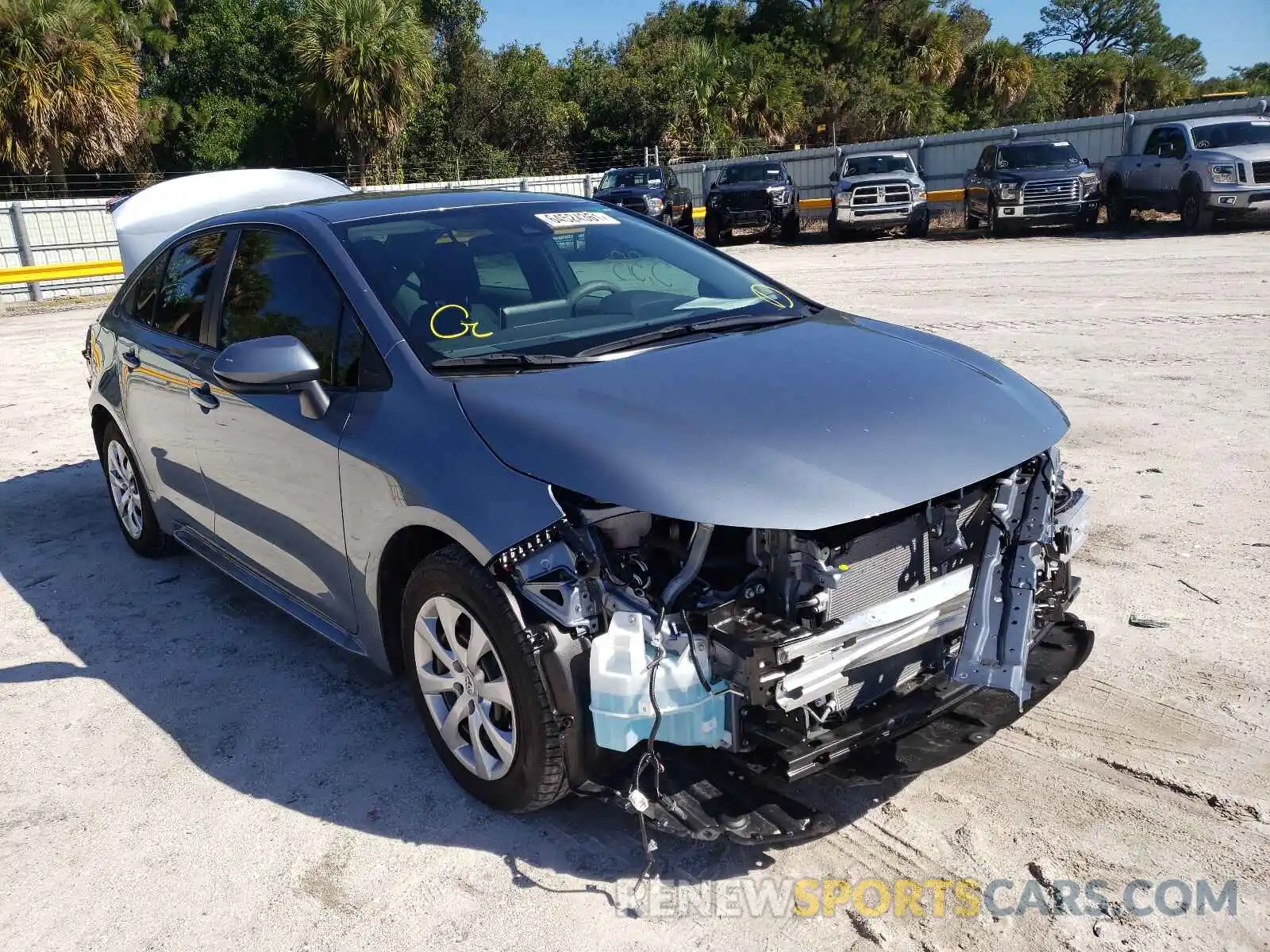 1 Photograph of a damaged car 5YFEPMAE6MP217339 TOYOTA COROLLA 2021