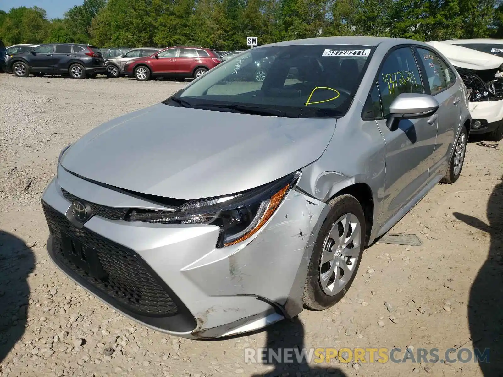 2 Photograph of a damaged car 5YFEPMAE6MP220290 TOYOTA COROLLA 2021