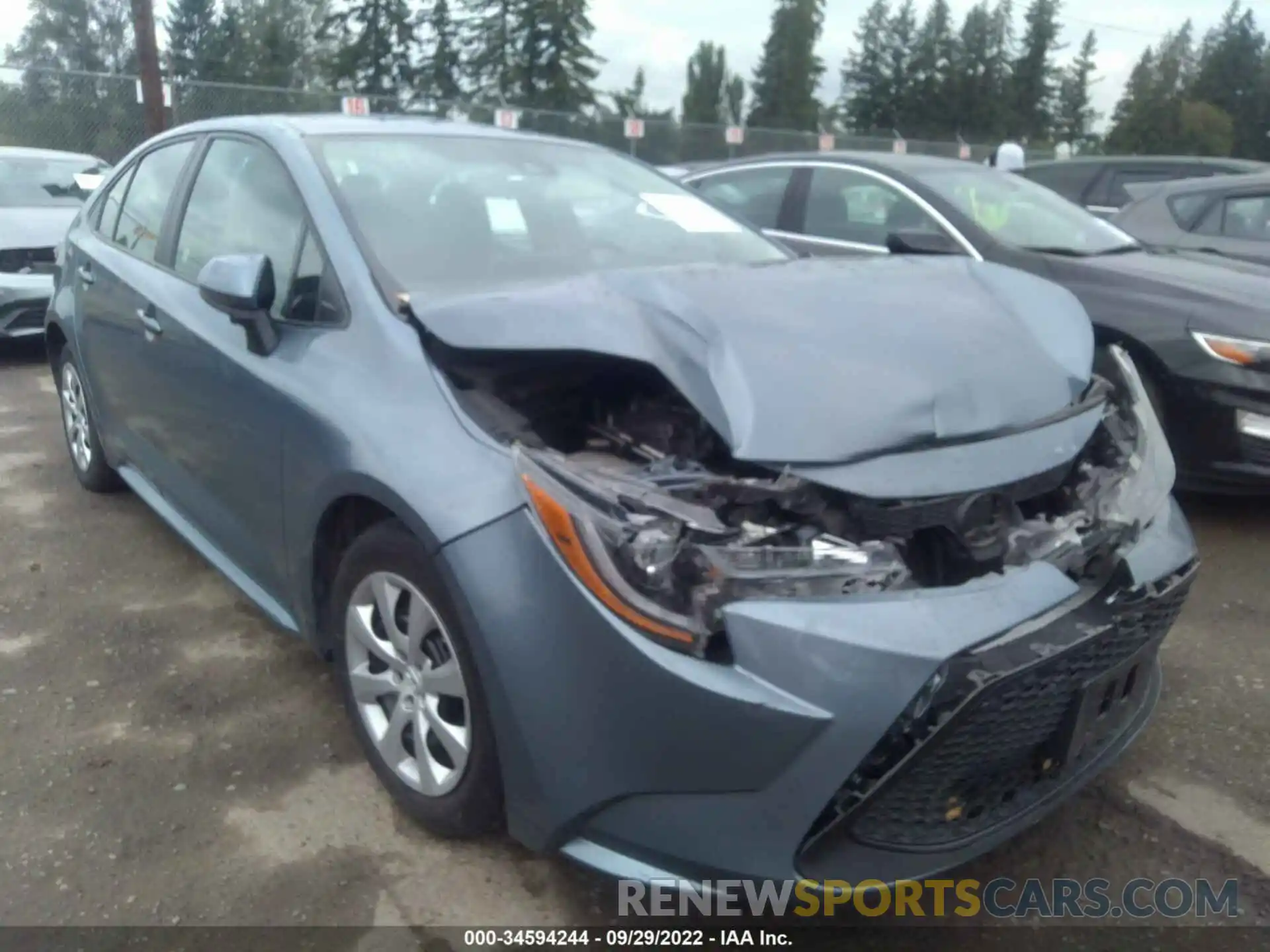 1 Photograph of a damaged car 5YFEPMAE6MP221360 TOYOTA COROLLA 2021