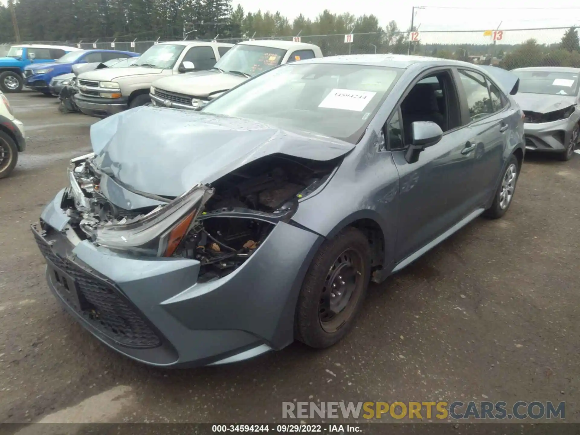 2 Photograph of a damaged car 5YFEPMAE6MP221360 TOYOTA COROLLA 2021