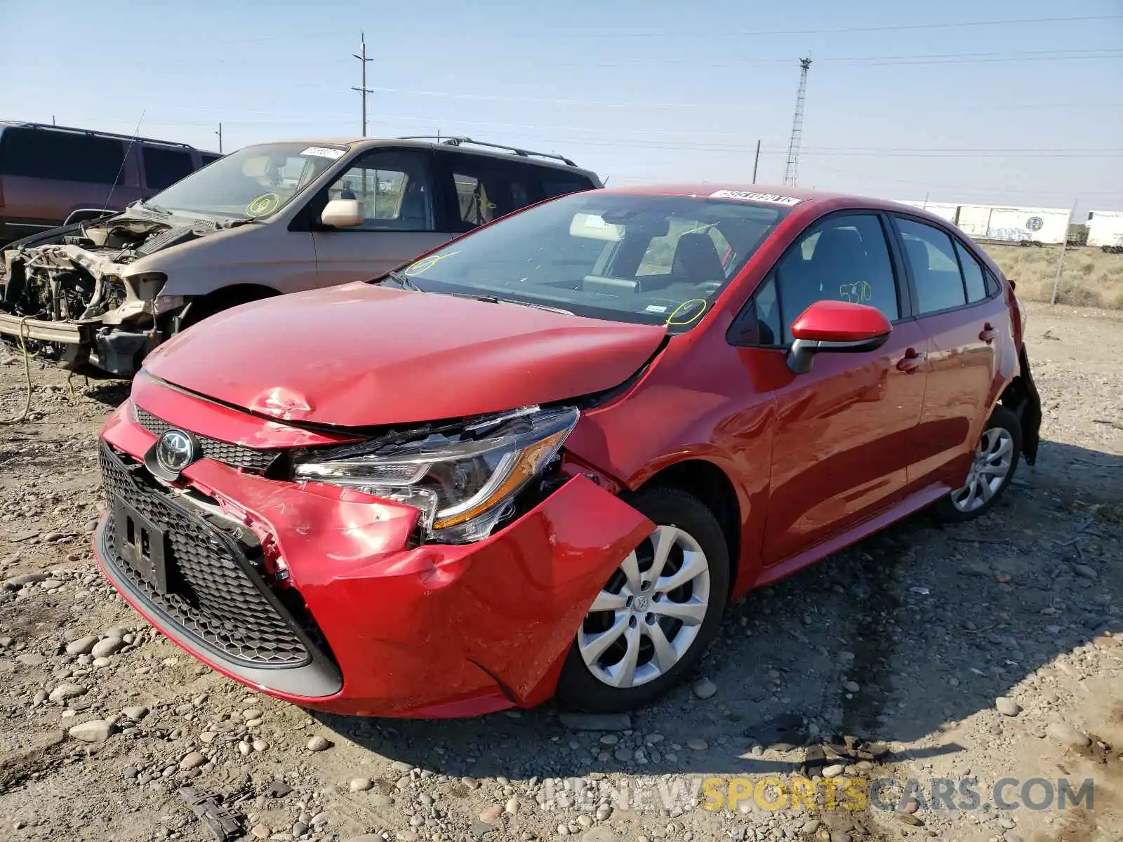 2 Photograph of a damaged car 5YFEPMAE6MP221813 TOYOTA COROLLA 2021