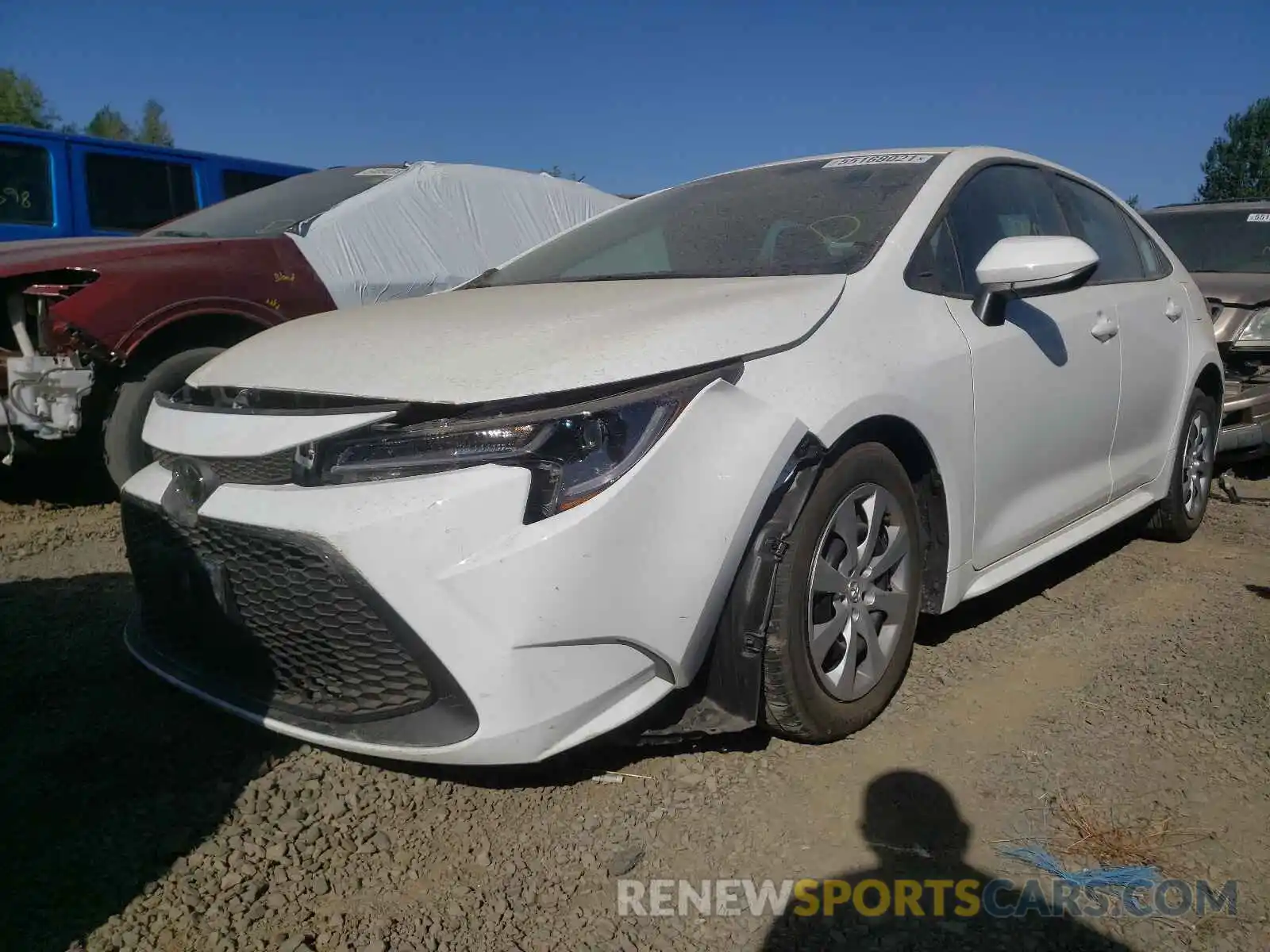 2 Photograph of a damaged car 5YFEPMAE6MP222217 TOYOTA COROLLA 2021