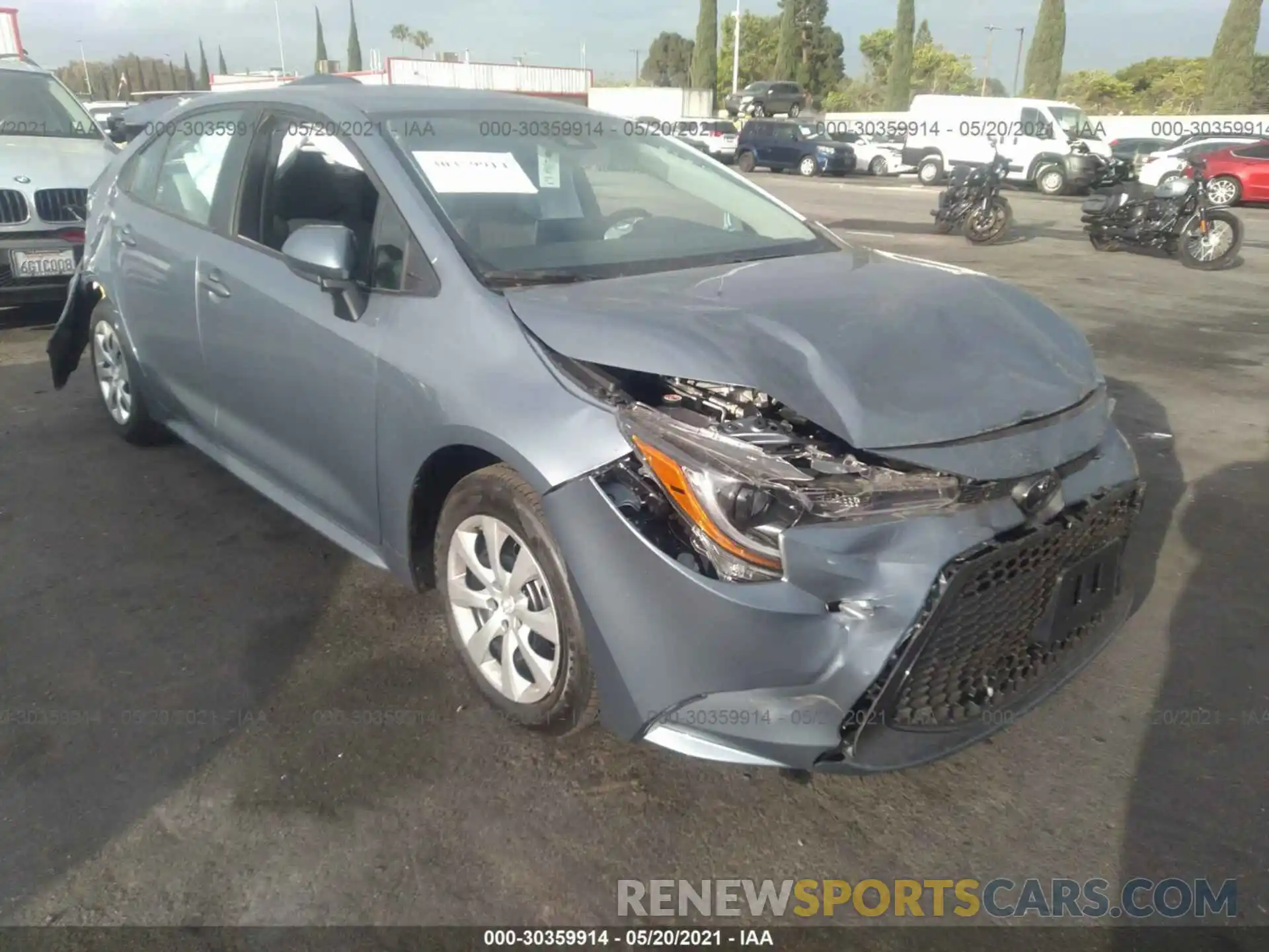 1 Photograph of a damaged car 5YFEPMAE6MP225120 TOYOTA COROLLA 2021