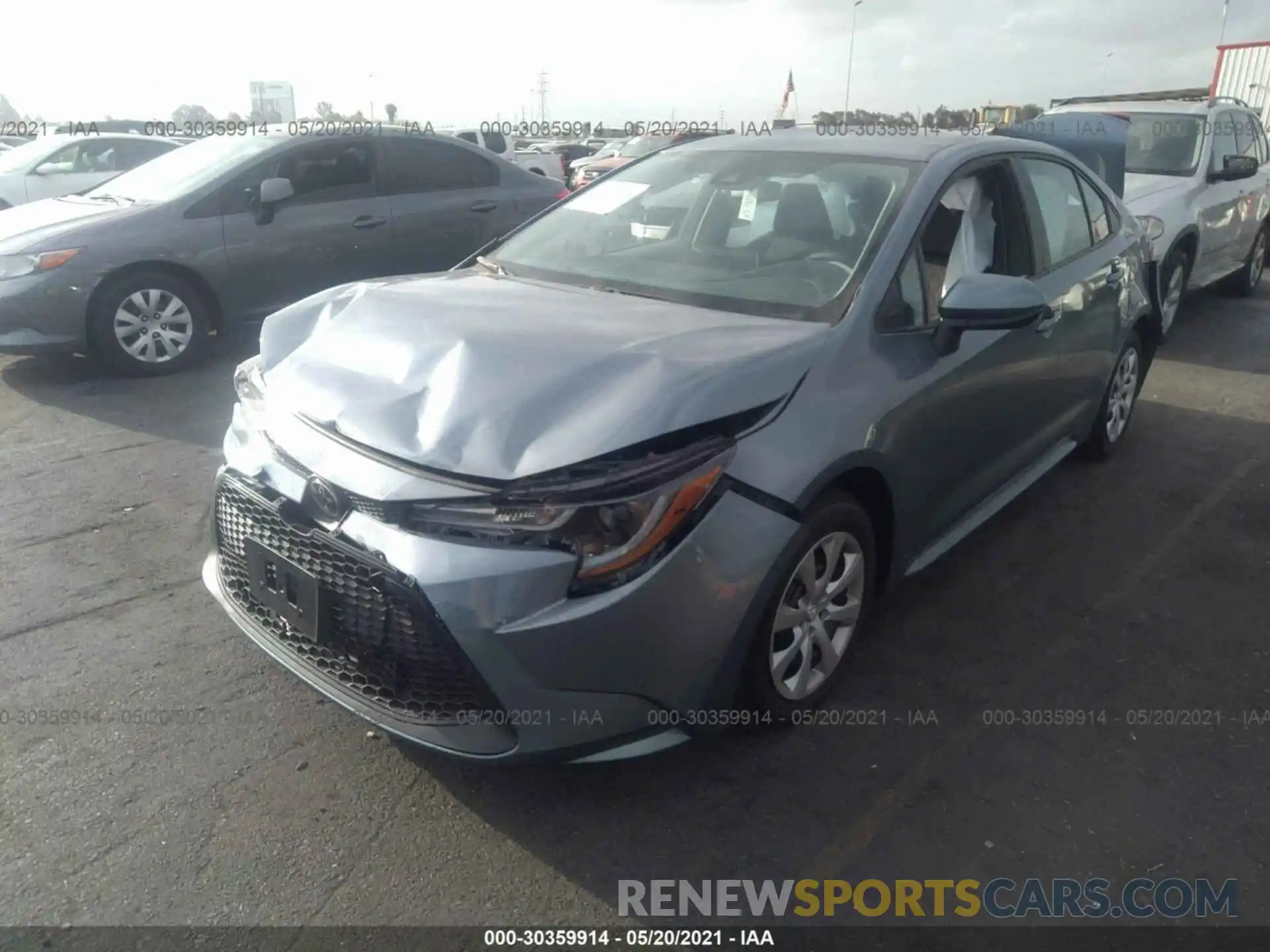 2 Photograph of a damaged car 5YFEPMAE6MP225120 TOYOTA COROLLA 2021