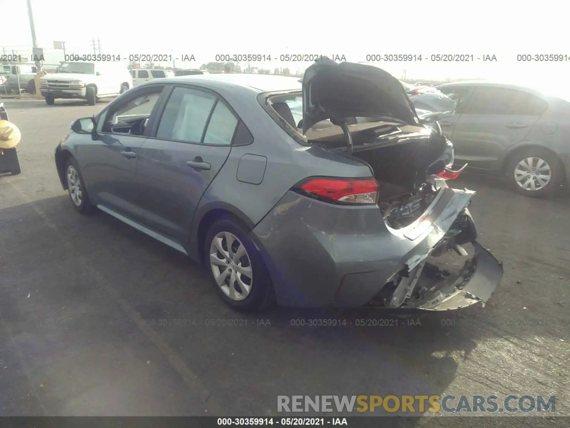 3 Photograph of a damaged car 5YFEPMAE6MP225120 TOYOTA COROLLA 2021