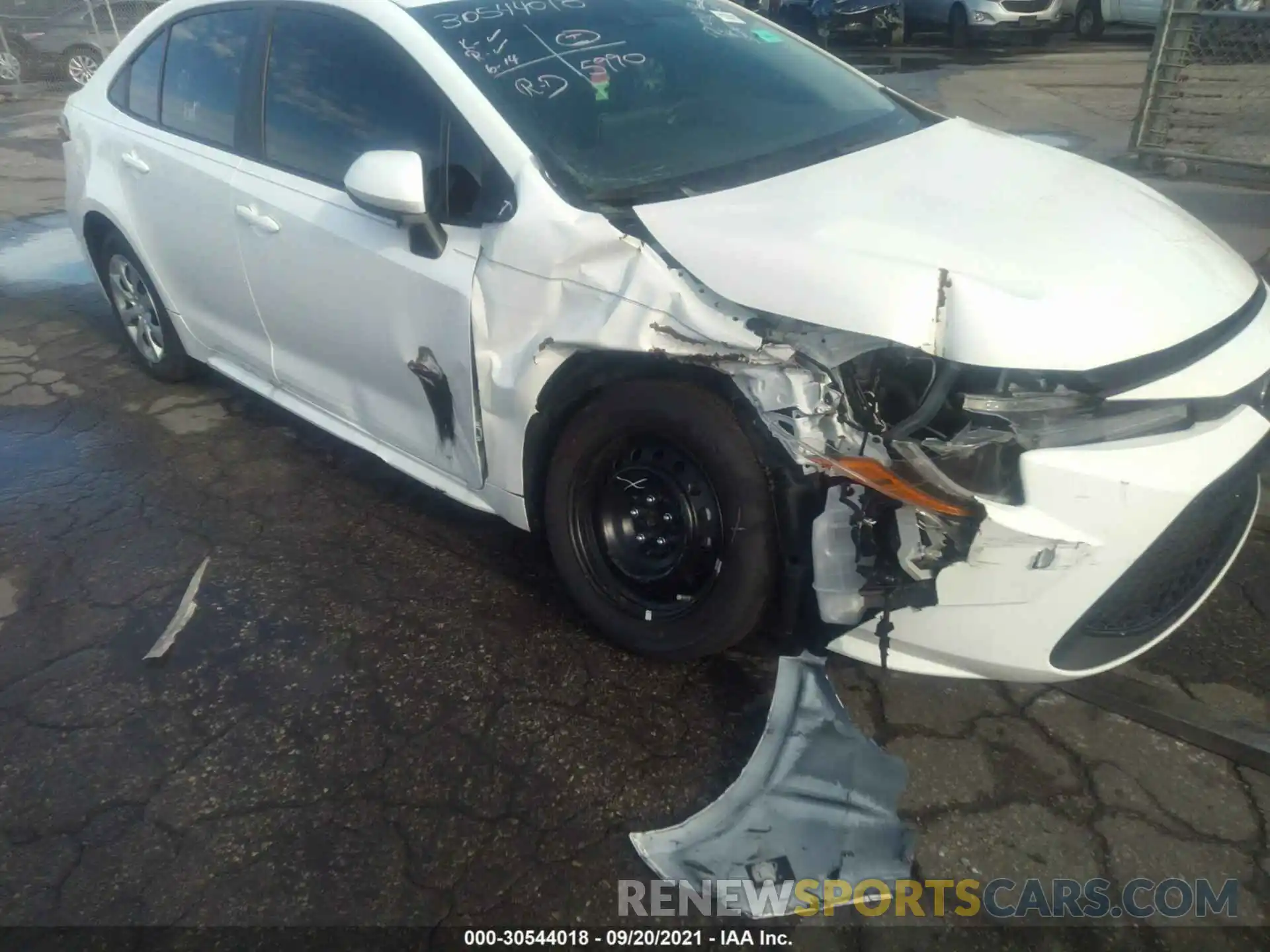 6 Photograph of a damaged car 5YFEPMAE6MP227322 TOYOTA COROLLA 2021