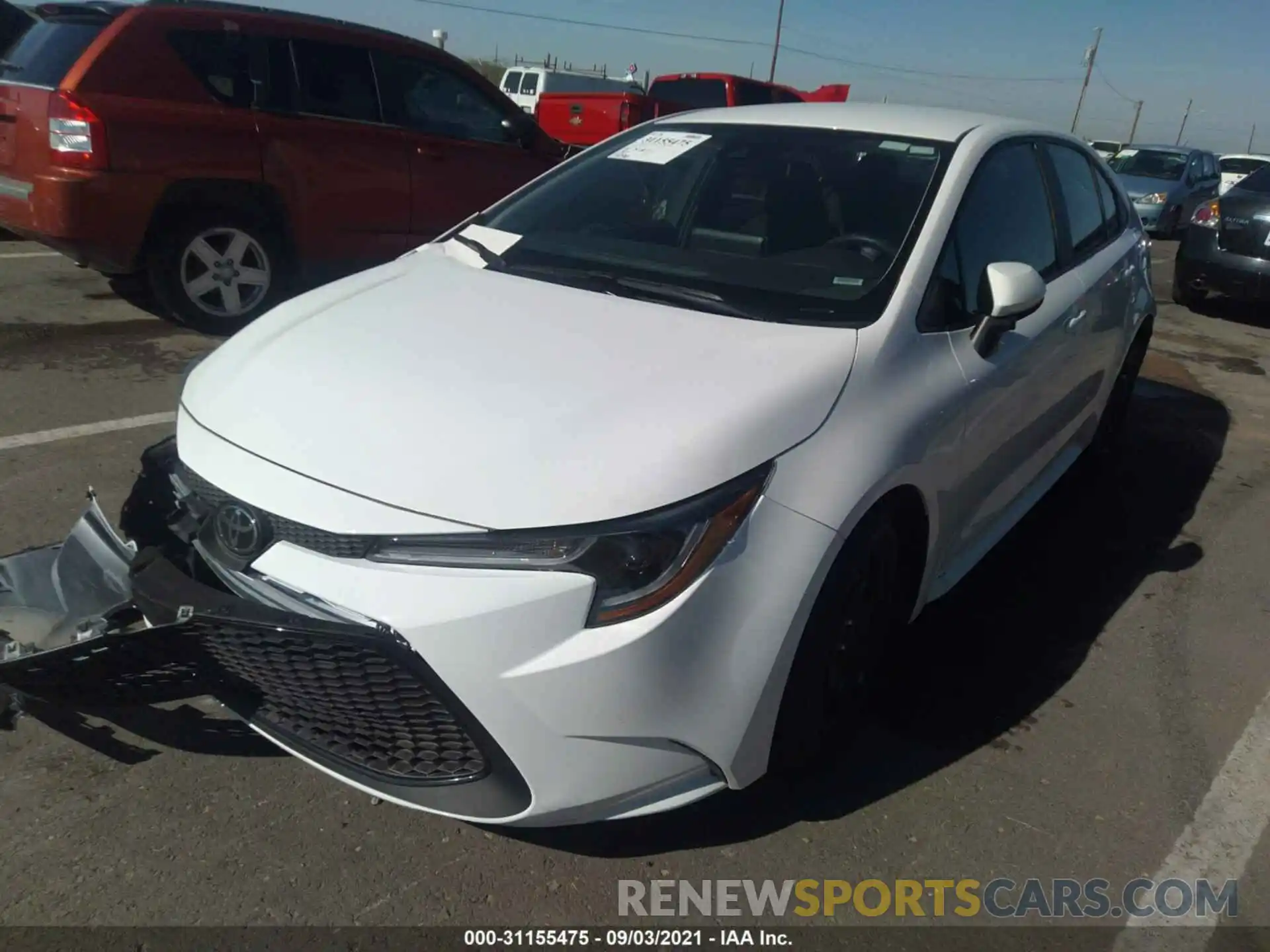 2 Photograph of a damaged car 5YFEPMAE6MP233069 TOYOTA COROLLA 2021