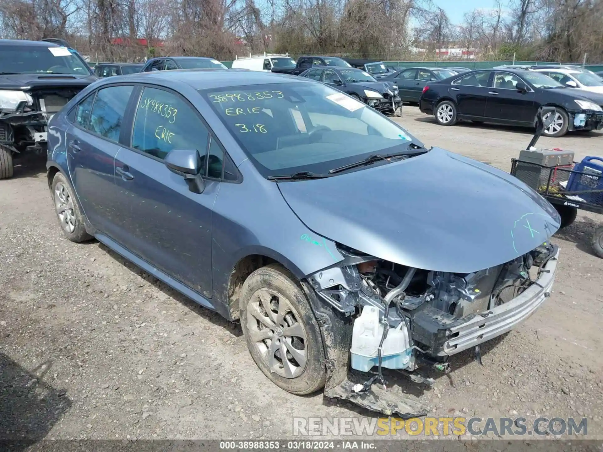 1 Photograph of a damaged car 5YFEPMAE6MP234089 TOYOTA COROLLA 2021