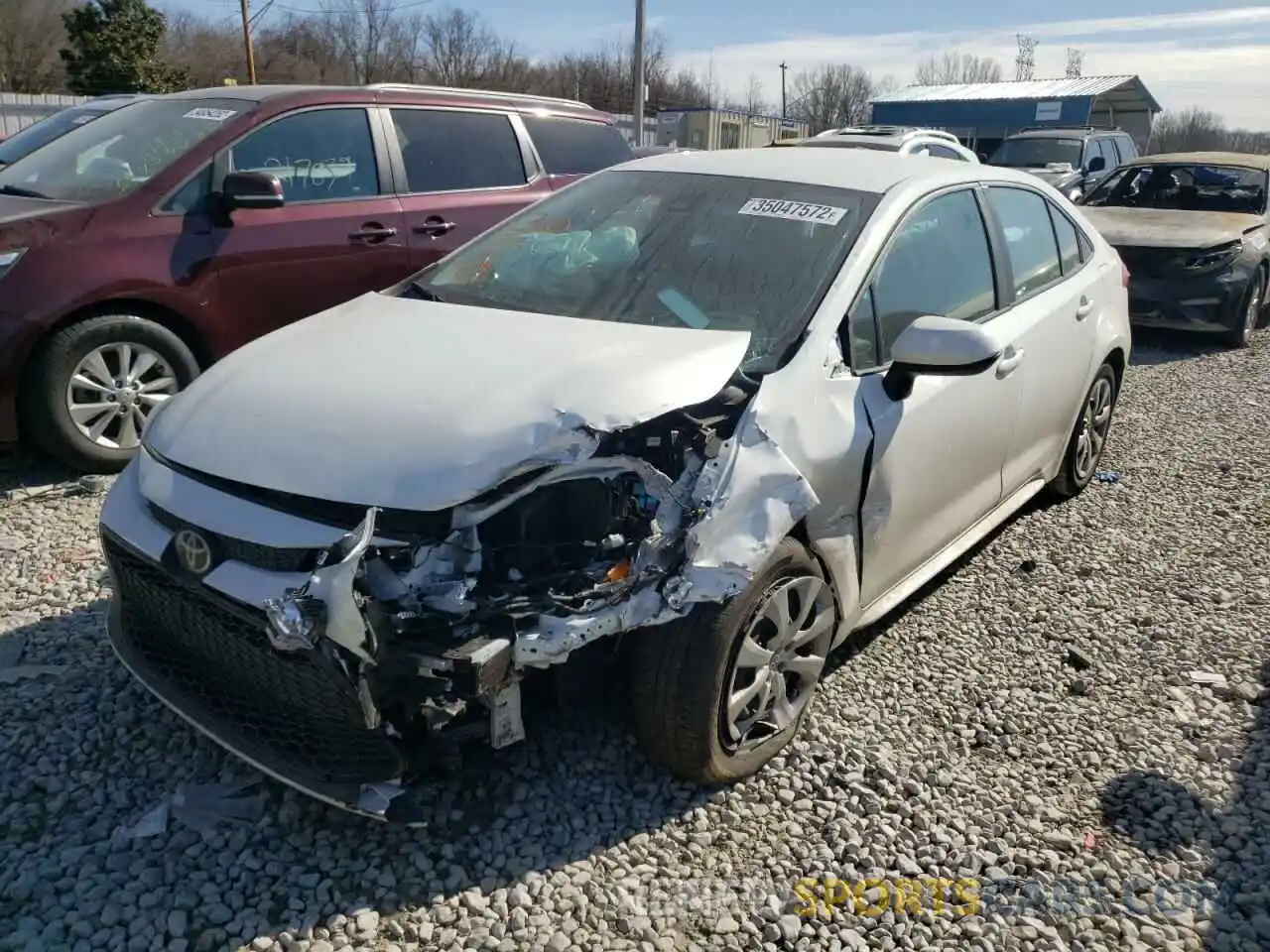 2 Photograph of a damaged car 5YFEPMAE6MP234996 TOYOTA COROLLA 2021