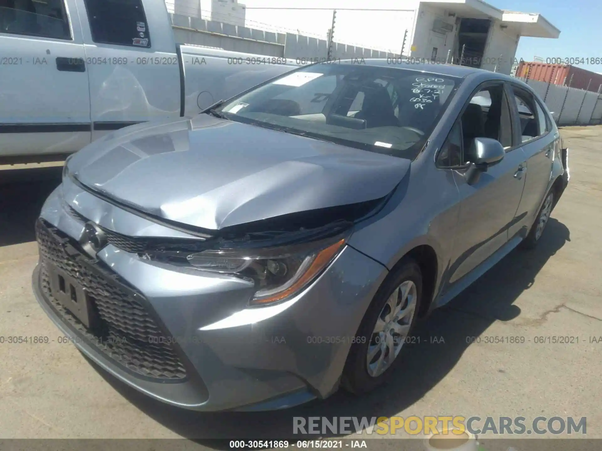 2 Photograph of a damaged car 5YFEPMAE6MP236036 TOYOTA COROLLA 2021