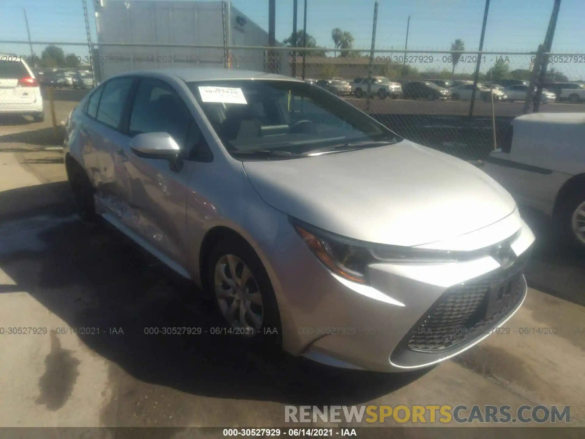 1 Photograph of a damaged car 5YFEPMAE6MP238420 TOYOTA COROLLA 2021