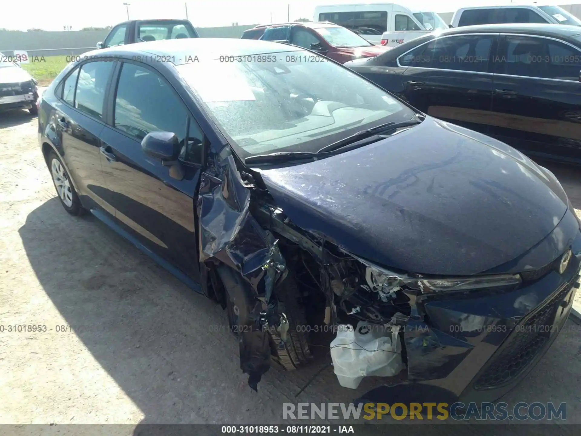 1 Photograph of a damaged car 5YFEPMAE6MP240295 TOYOTA COROLLA 2021