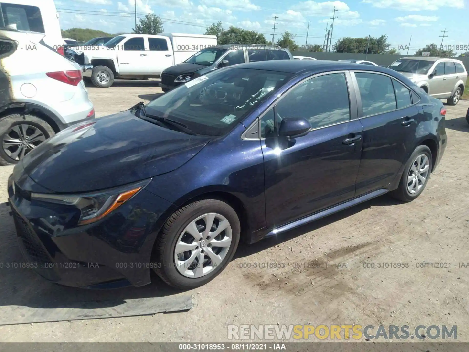 2 Photograph of a damaged car 5YFEPMAE6MP240295 TOYOTA COROLLA 2021