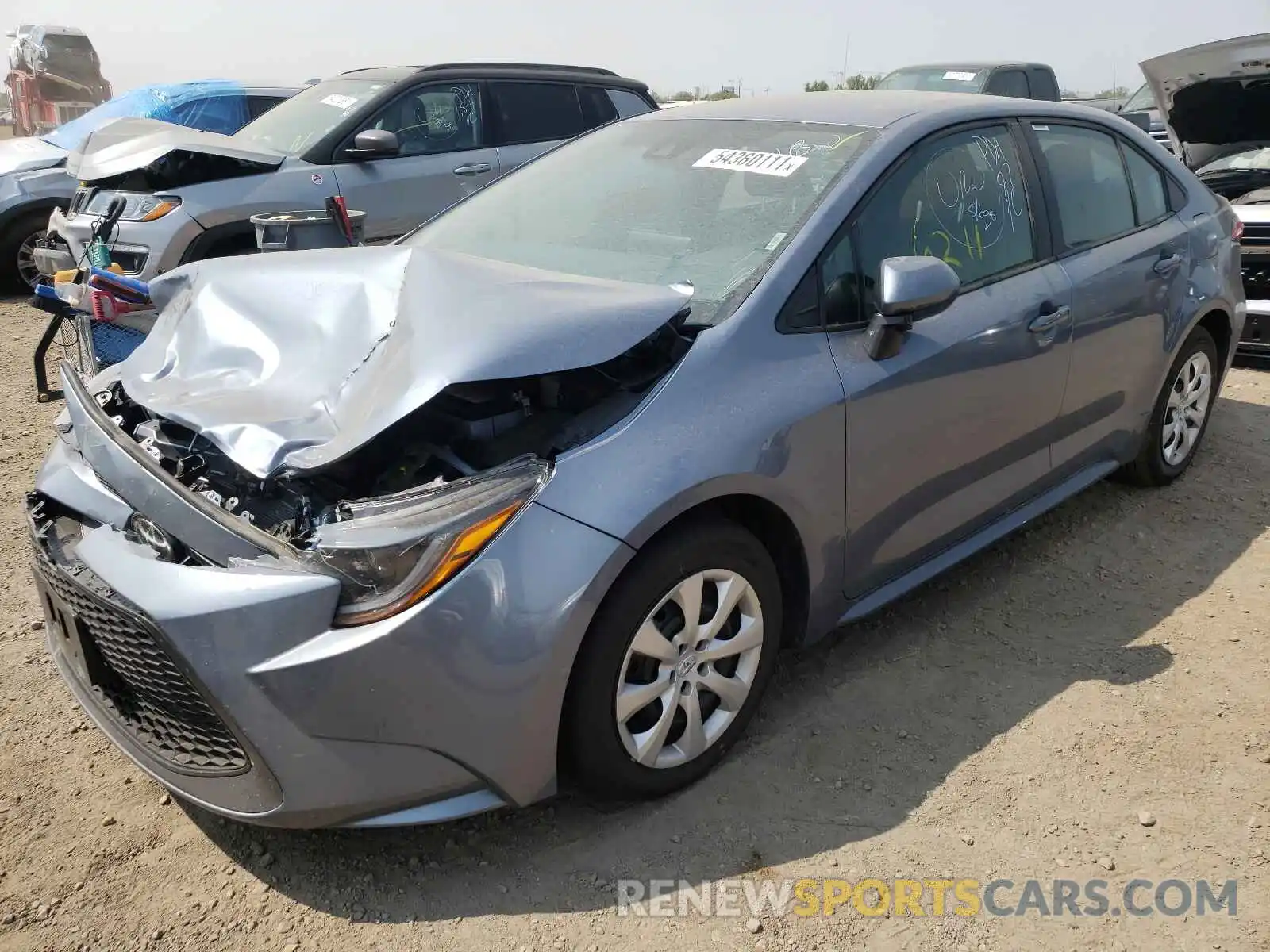 2 Photograph of a damaged car 5YFEPMAE6MP247277 TOYOTA COROLLA 2021