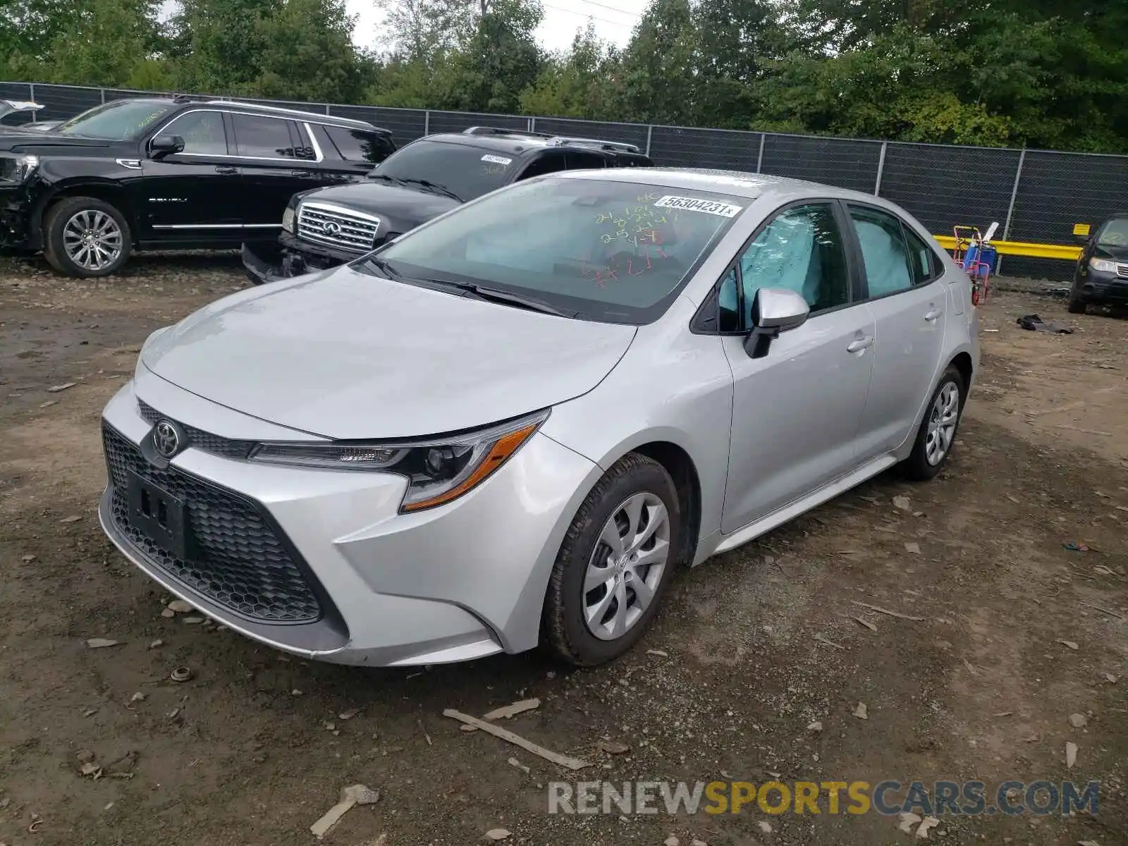 2 Photograph of a damaged car 5YFEPMAE6MP252141 TOYOTA COROLLA 2021