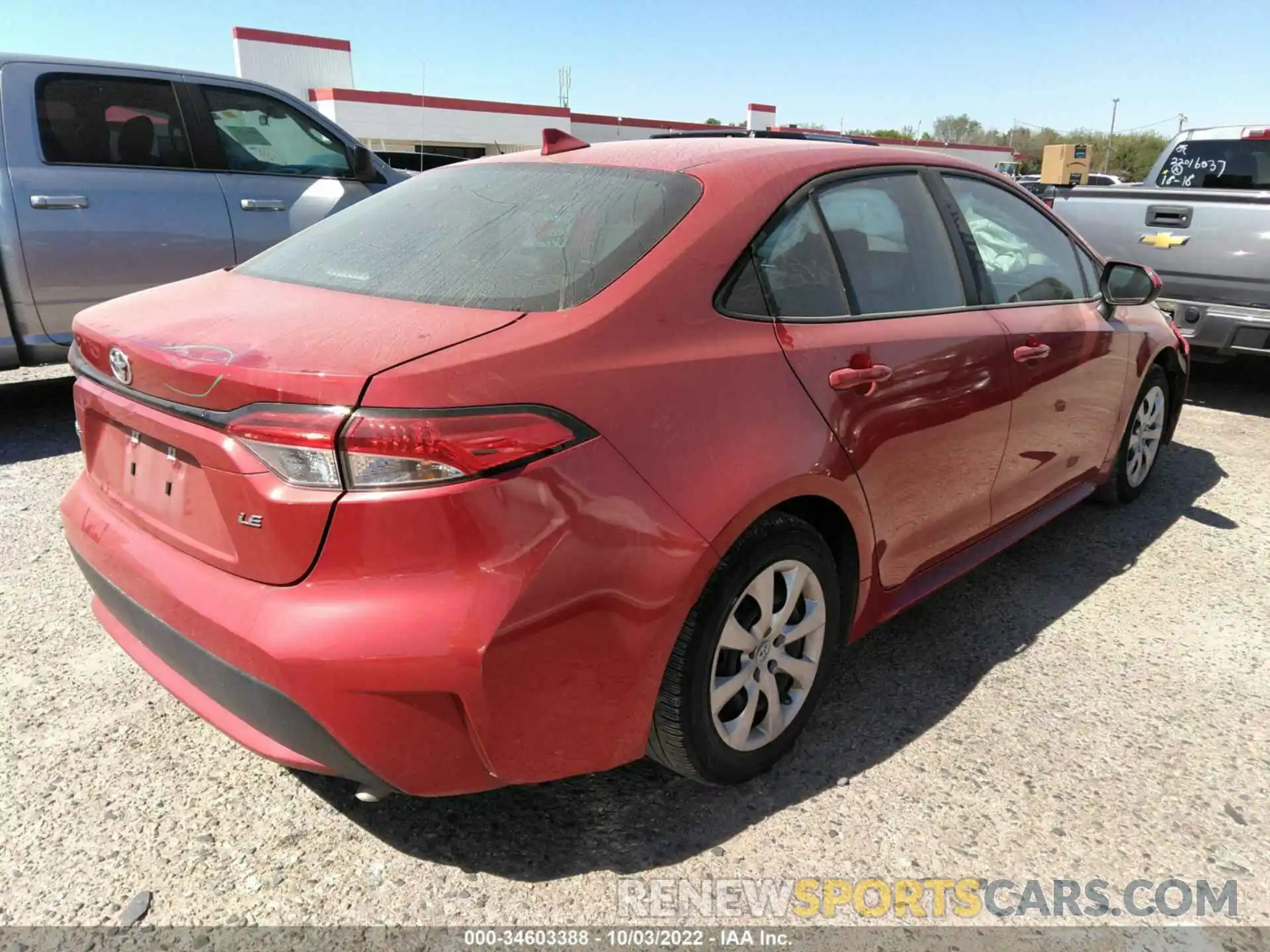 4 Photograph of a damaged car 5YFEPMAE6MP252575 TOYOTA COROLLA 2021