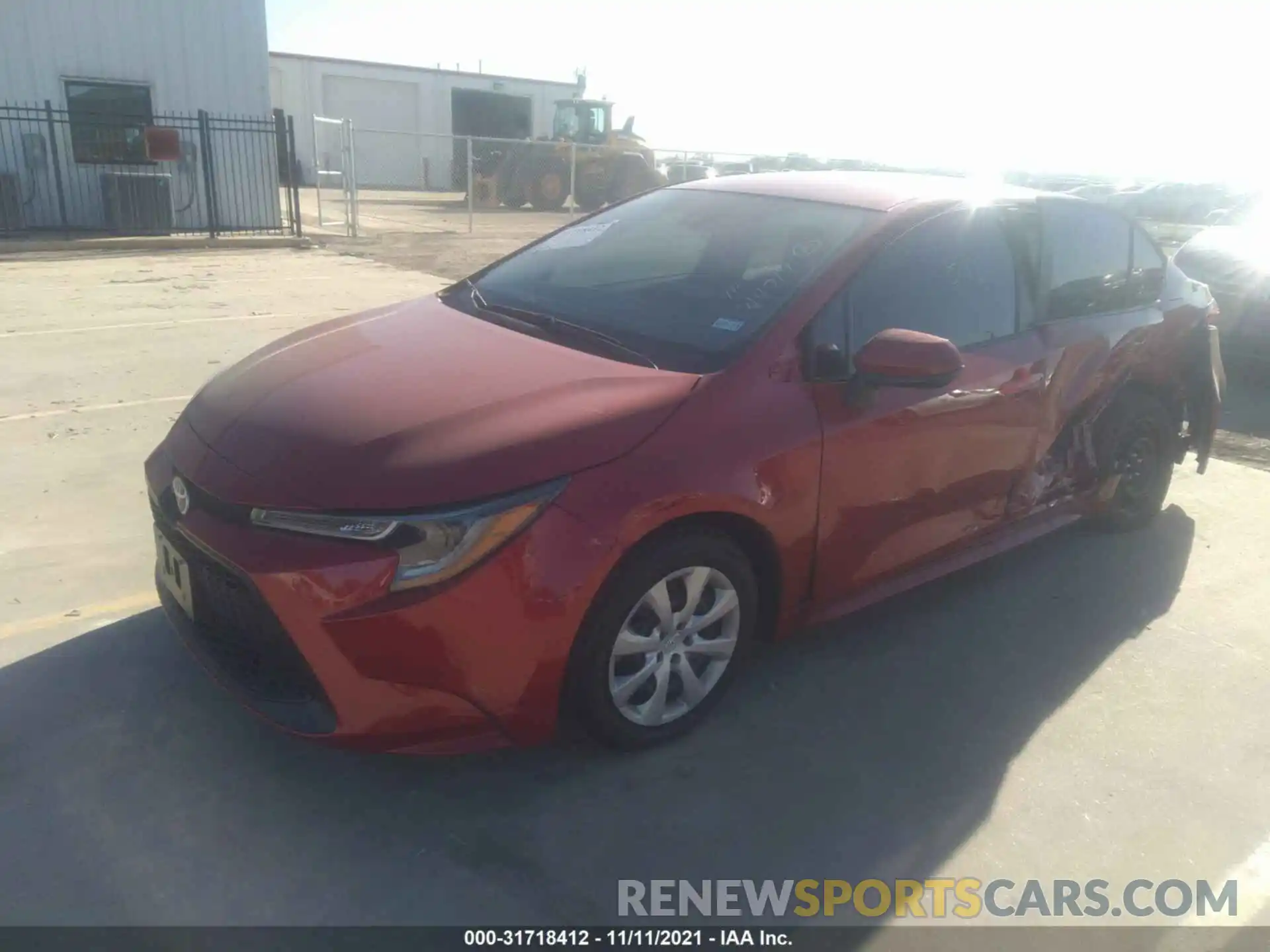 2 Photograph of a damaged car 5YFEPMAE6MP256626 TOYOTA COROLLA 2021