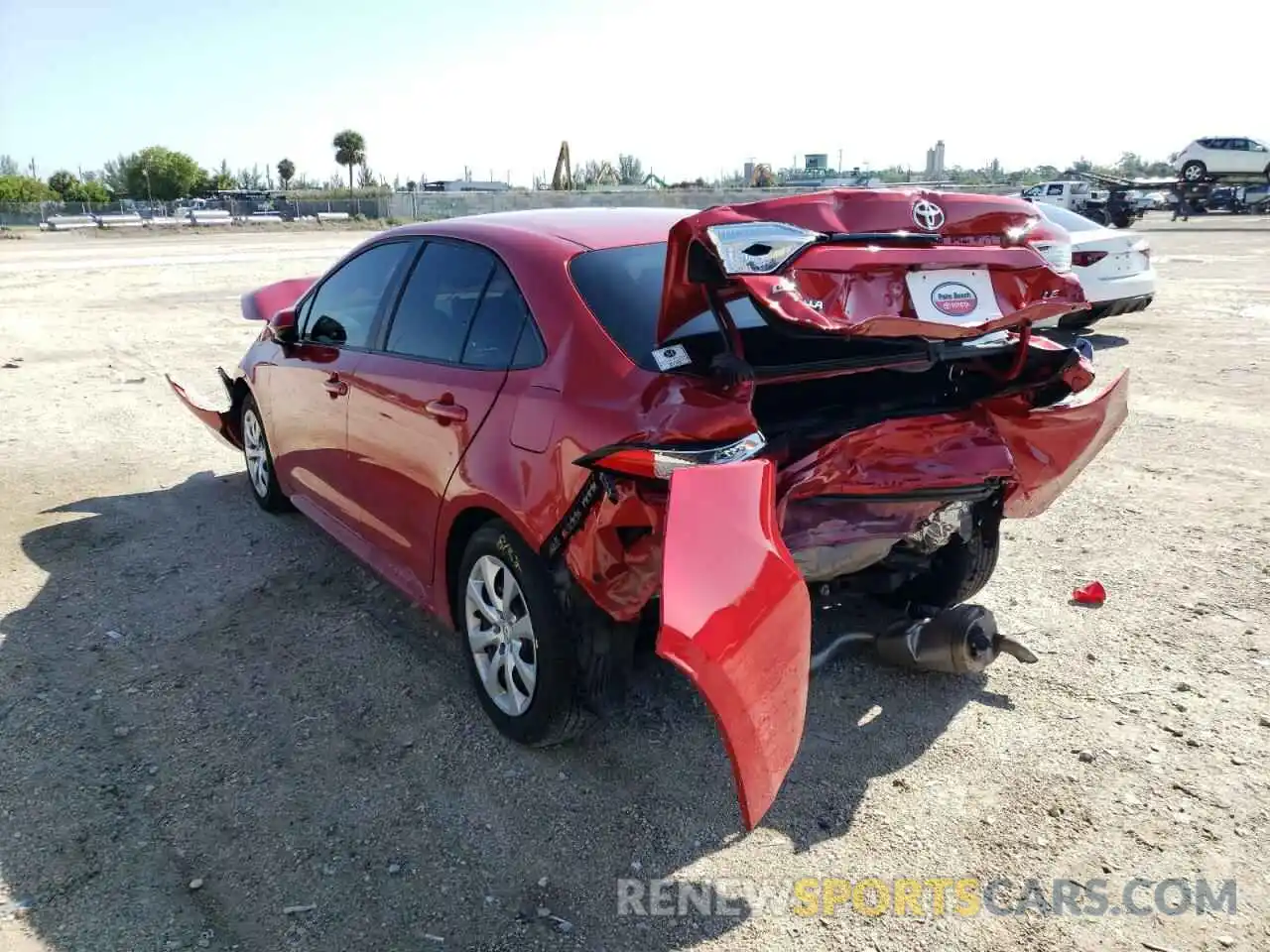 3 Photograph of a damaged car 5YFEPMAE6MP262202 TOYOTA COROLLA 2021