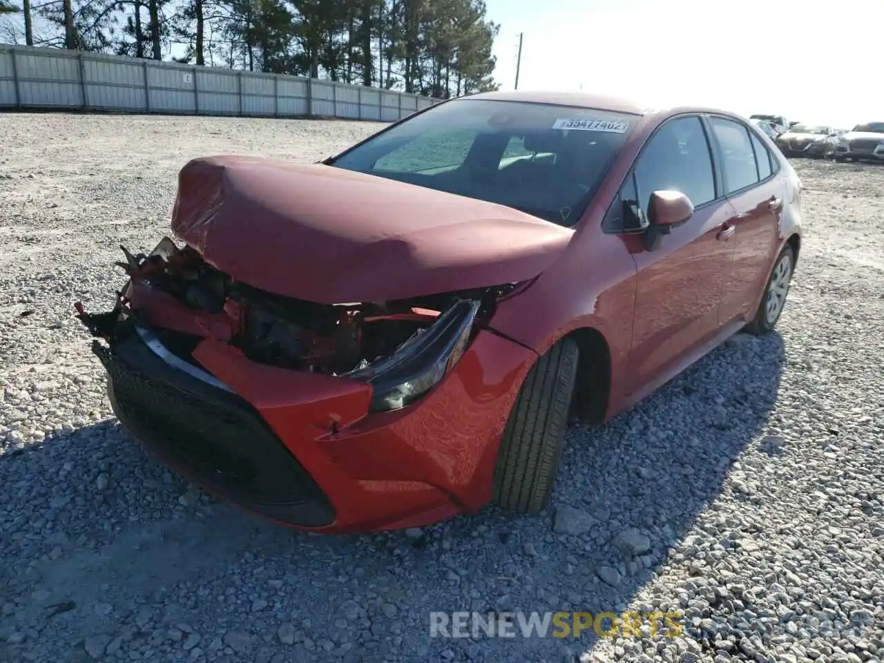 2 Photograph of a damaged car 5YFEPMAE6MP263379 TOYOTA COROLLA 2021