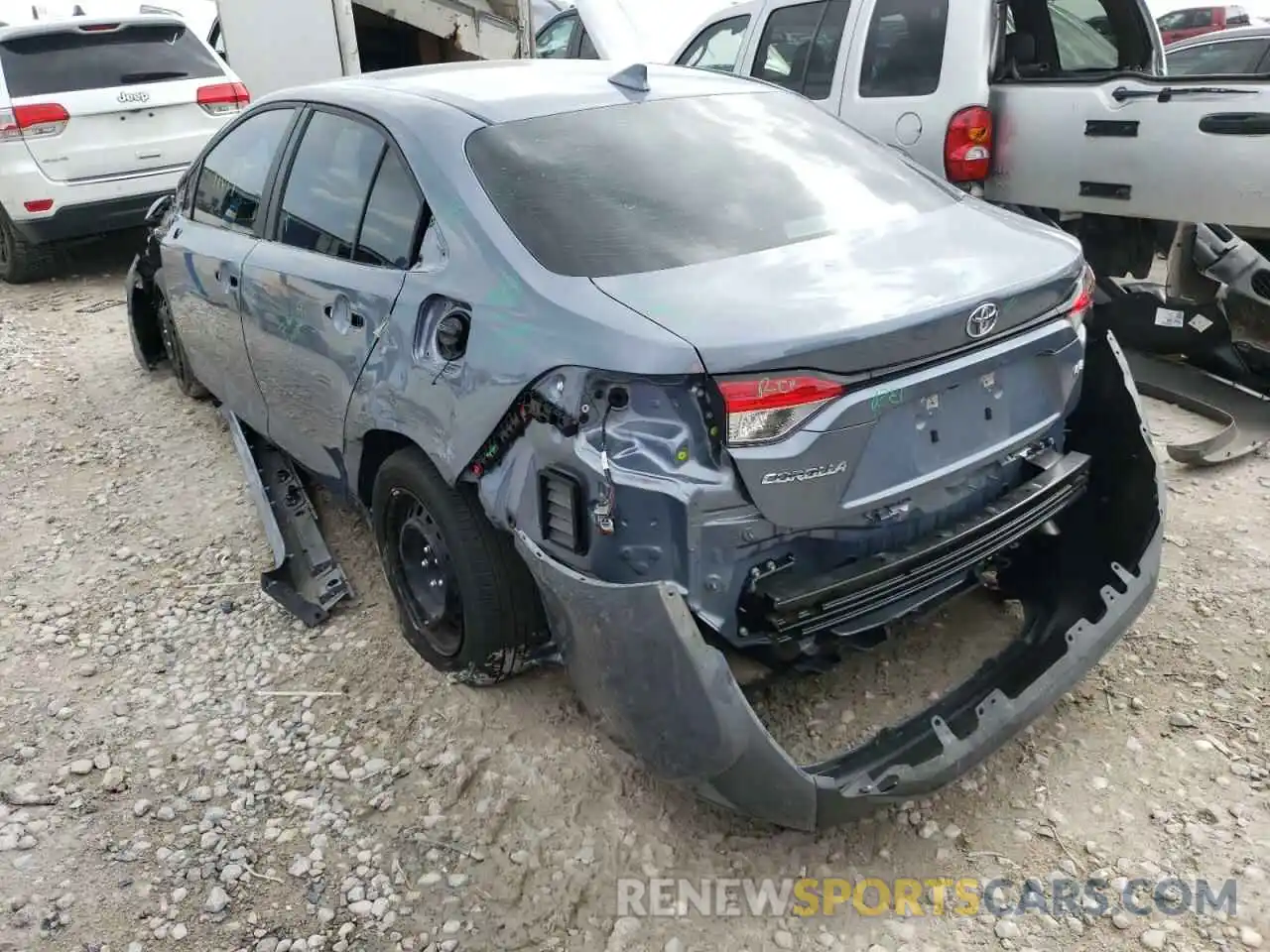 3 Photograph of a damaged car 5YFEPMAE6MP266167 TOYOTA COROLLA 2021