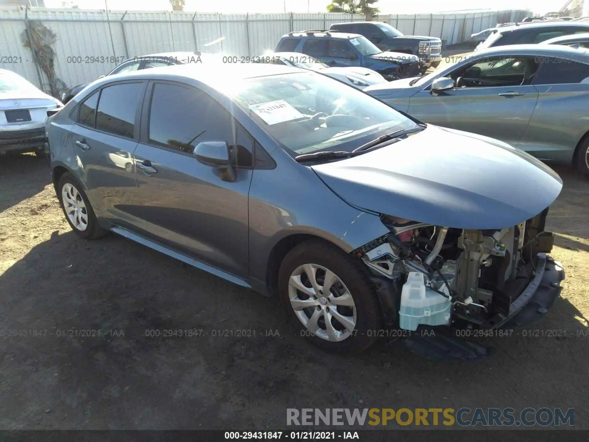 1 Photograph of a damaged car 5YFEPMAE7MP146927 TOYOTA COROLLA 2021