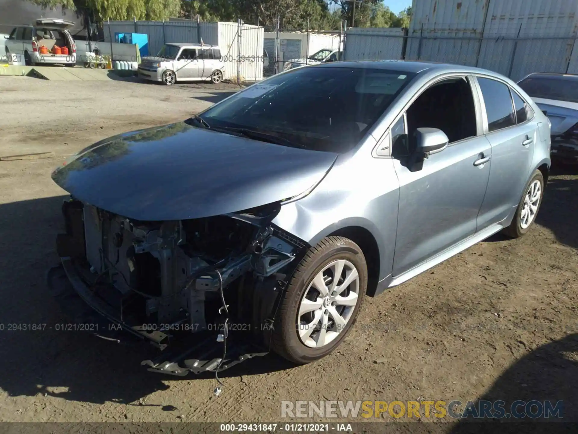 2 Photograph of a damaged car 5YFEPMAE7MP146927 TOYOTA COROLLA 2021