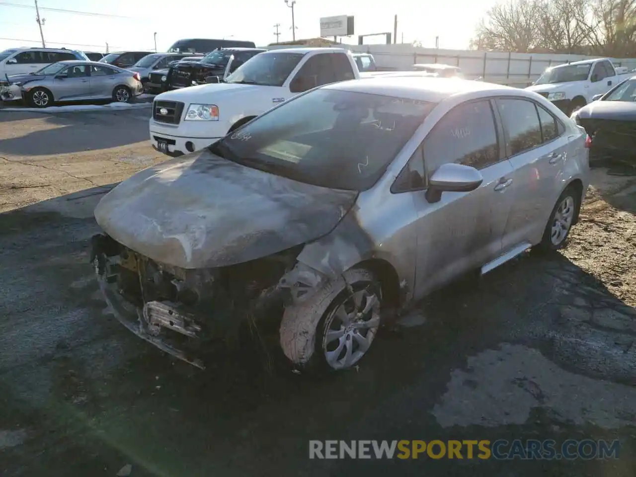 2 Photograph of a damaged car 5YFEPMAE7MP153456 TOYOTA COROLLA 2021