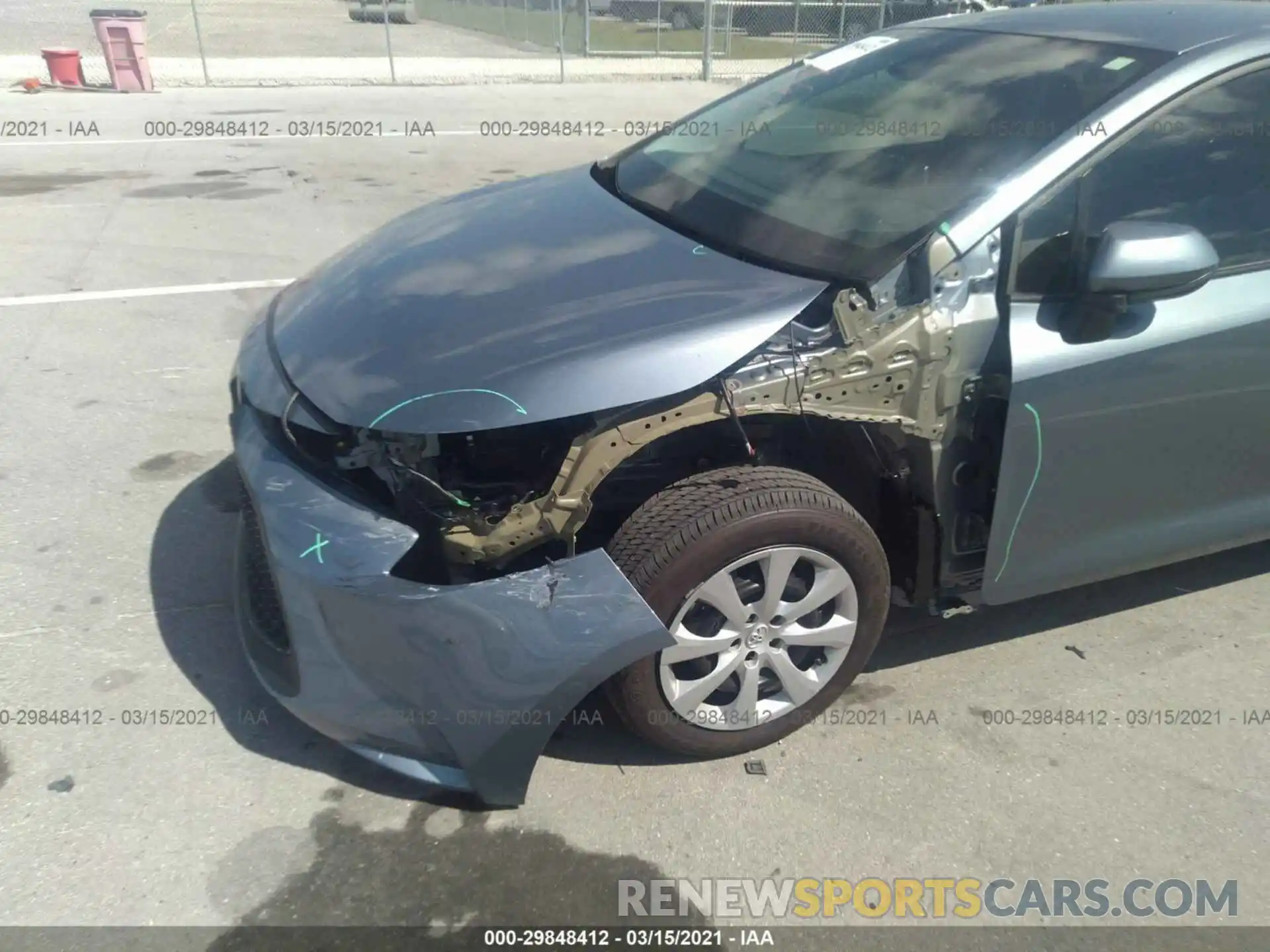 6 Photograph of a damaged car 5YFEPMAE7MP153697 TOYOTA COROLLA 2021