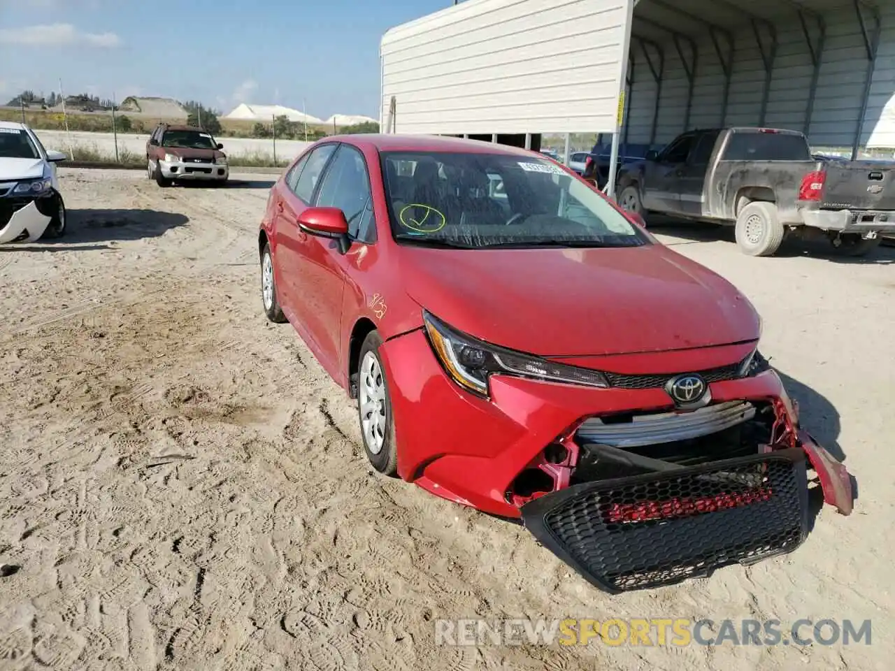 1 Photograph of a damaged car 5YFEPMAE7MP154882 TOYOTA COROLLA 2021