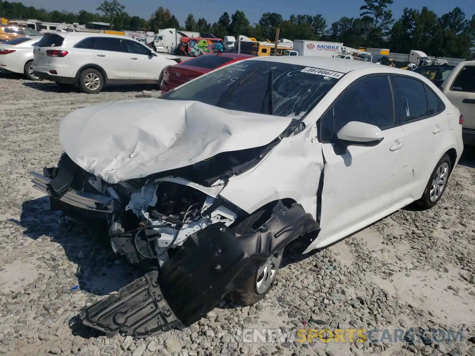 1 Photograph of a damaged car 5YFEPMAE7MP154929 TOYOTA COROLLA 2021