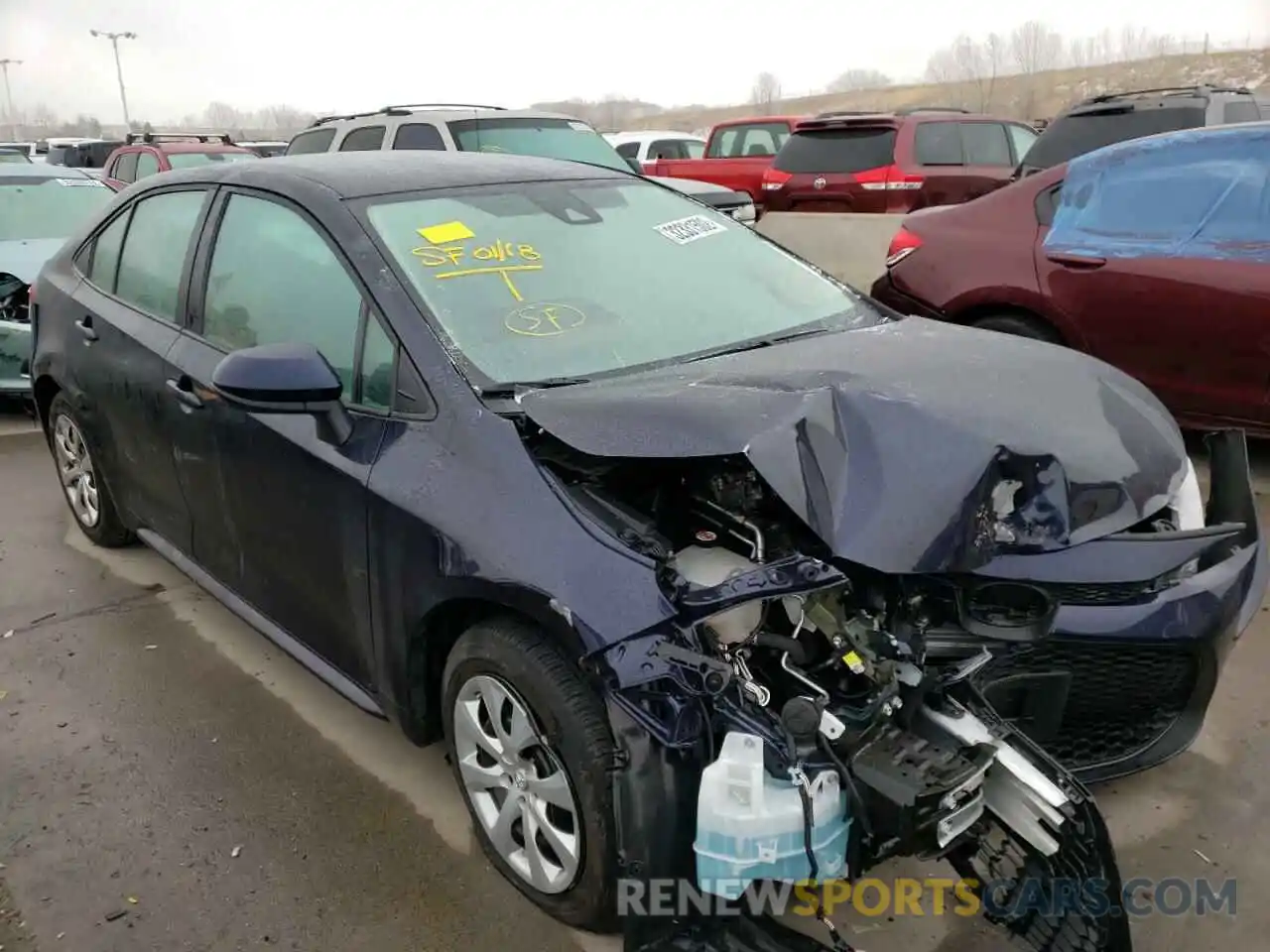 1 Photograph of a damaged car 5YFEPMAE7MP158401 TOYOTA COROLLA 2021