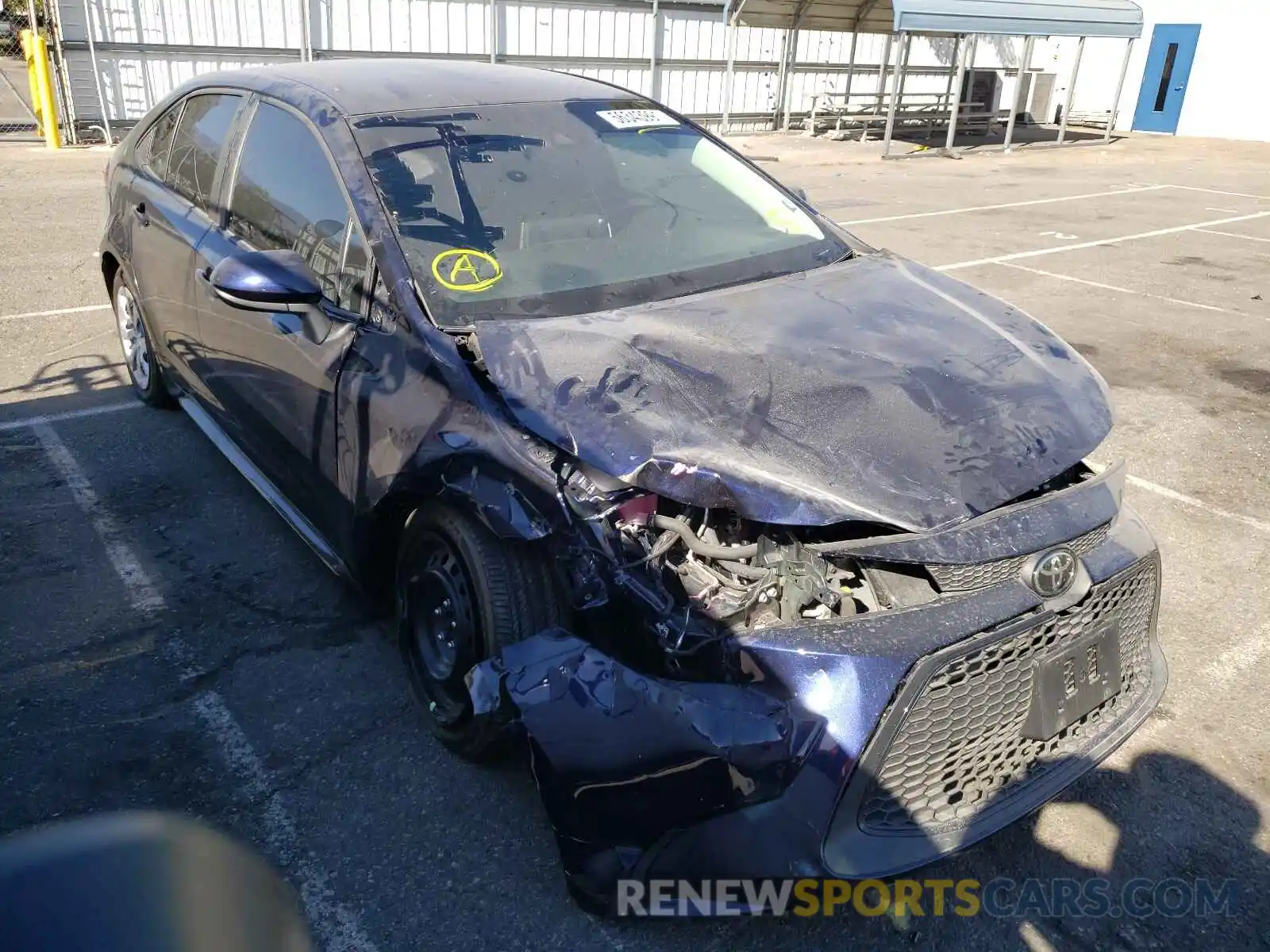 1 Photograph of a damaged car 5YFEPMAE7MP162593 TOYOTA COROLLA 2021