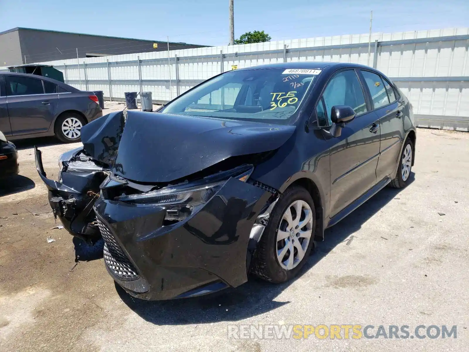 2 Photograph of a damaged car 5YFEPMAE7MP162710 TOYOTA COROLLA 2021