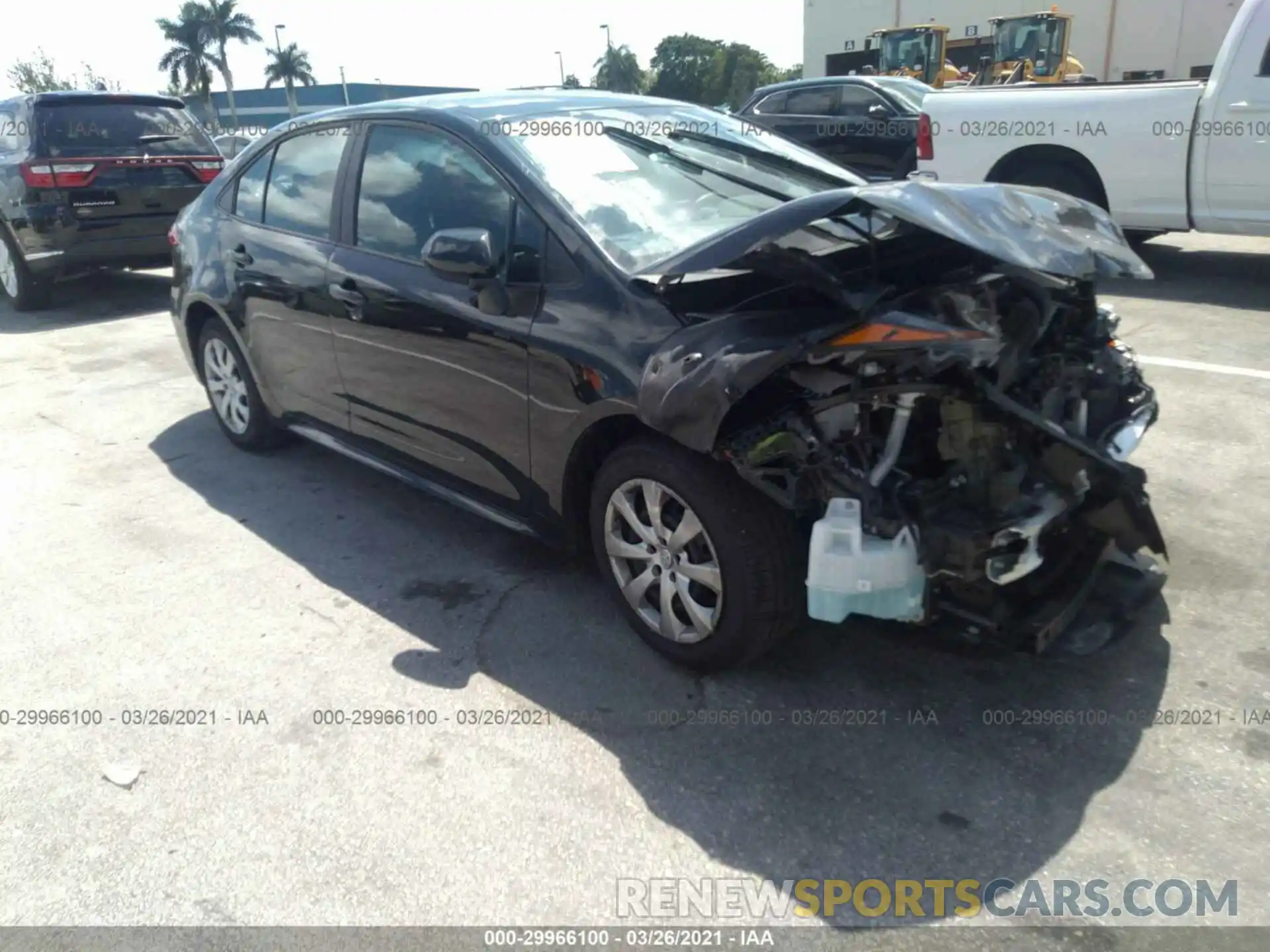 1 Photograph of a damaged car 5YFEPMAE7MP166398 TOYOTA COROLLA 2021