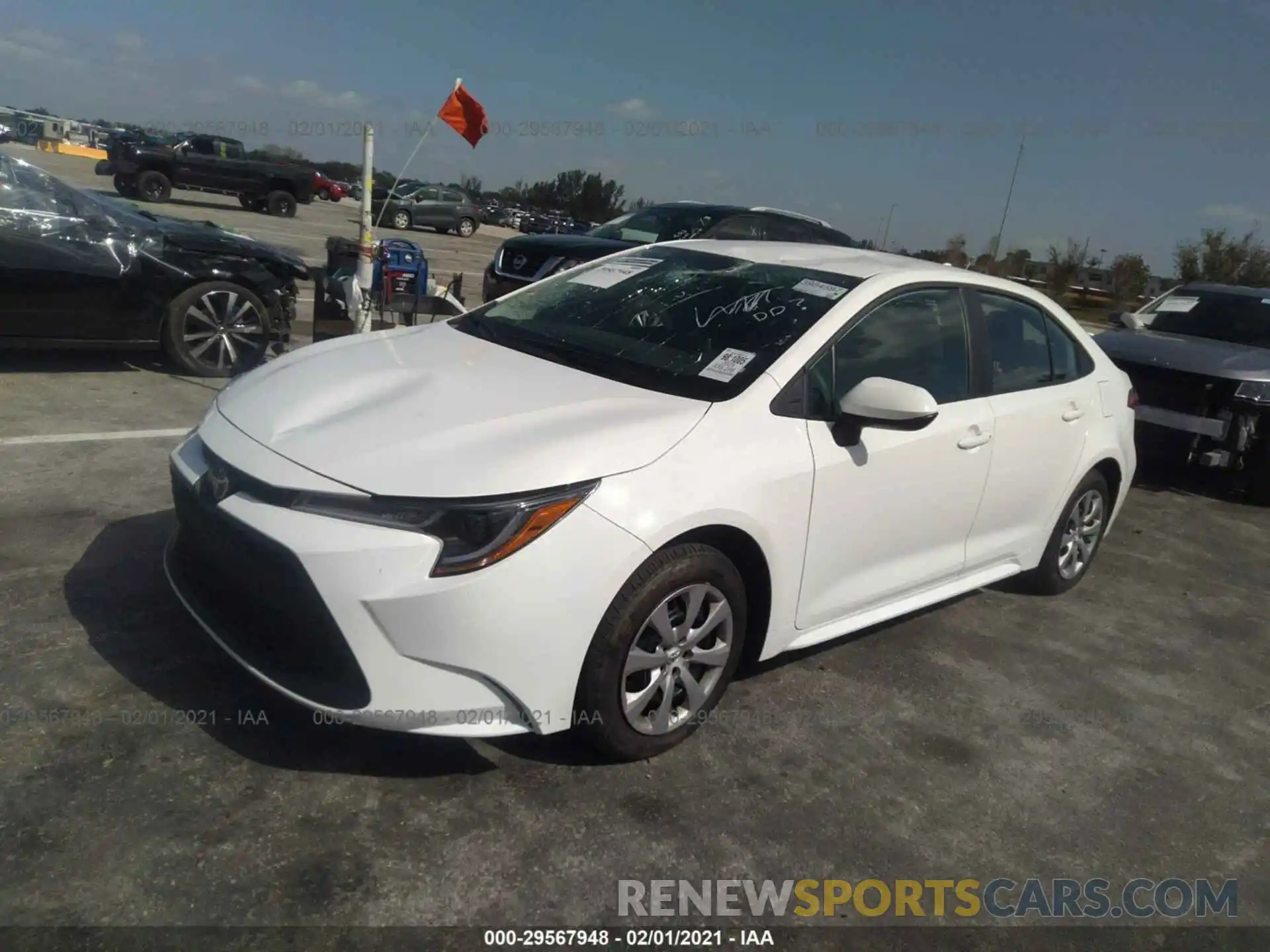 2 Photograph of a damaged car 5YFEPMAE7MP168040 TOYOTA COROLLA 2021