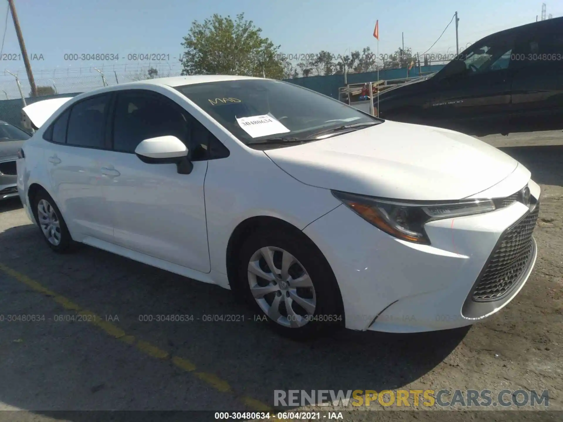 1 Photograph of a damaged car 5YFEPMAE7MP168300 TOYOTA COROLLA 2021